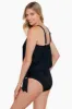 High Neck Blouson Tankini Top W/ Mesh Inserts - Meshed Up sold by Longitude