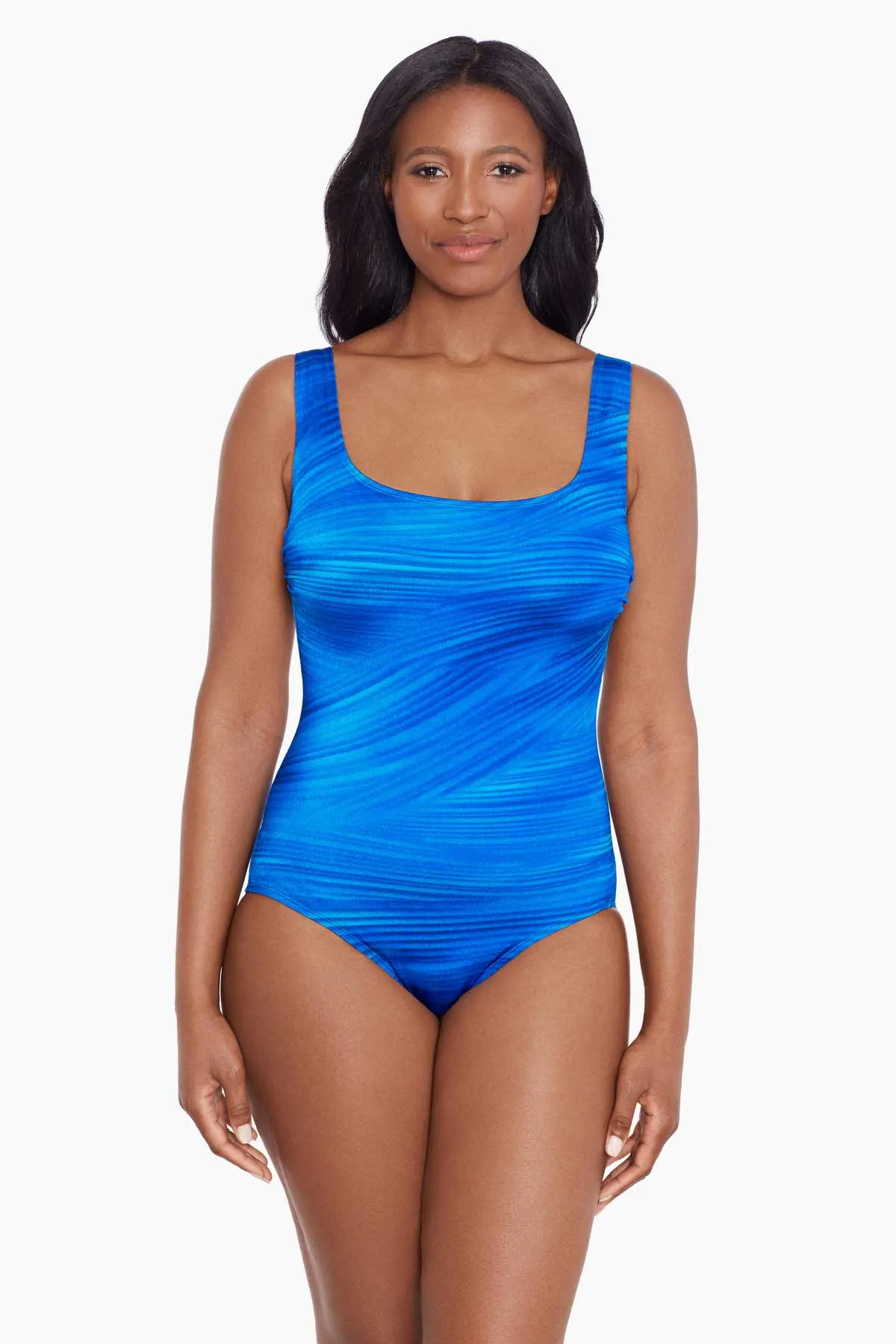 Long Torso Butterfly Back One Piece - Virtual Wave sold by Longitude