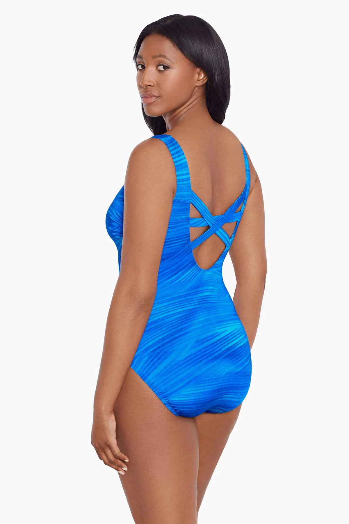 Long Torso Butterfly Back One Piece - Virtual Wave sold by Longitude product image thumbnail 2