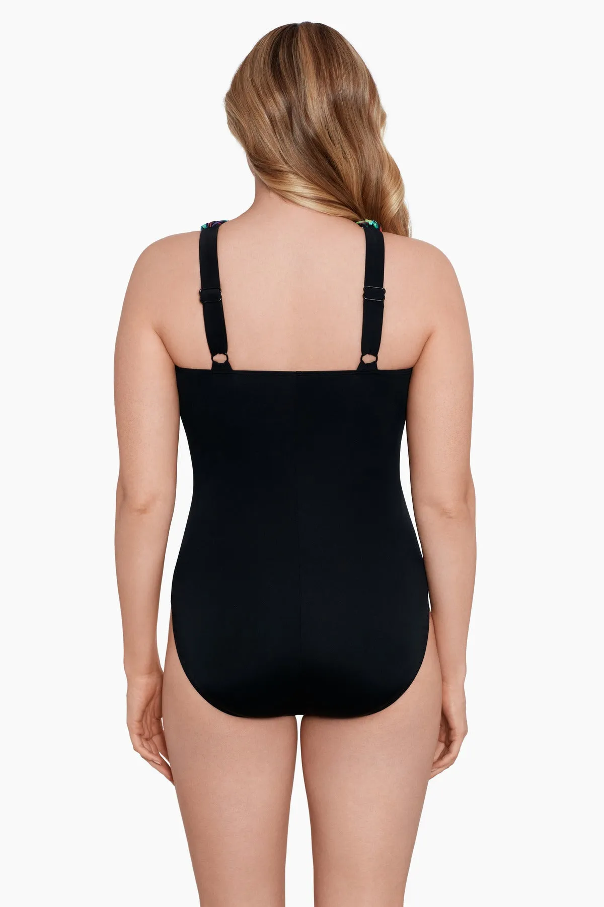 Long Torso Crossover Draped One Piece - Rainbow Glow sold by Longitude product image thumbnail 3