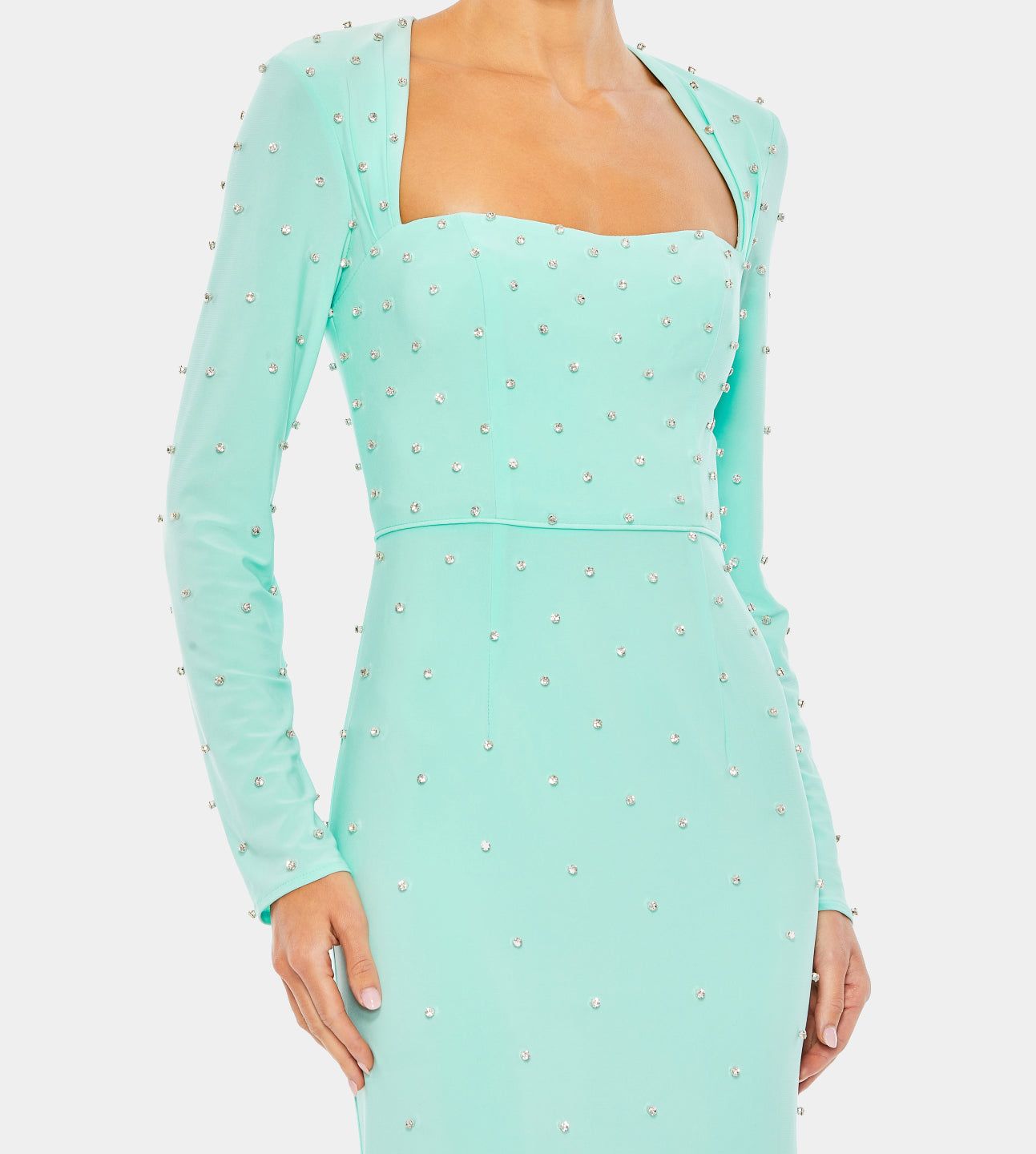 All Over Rhinestone Long Sleeve Dress sold by Lord & Taylor product image thumbnail 4