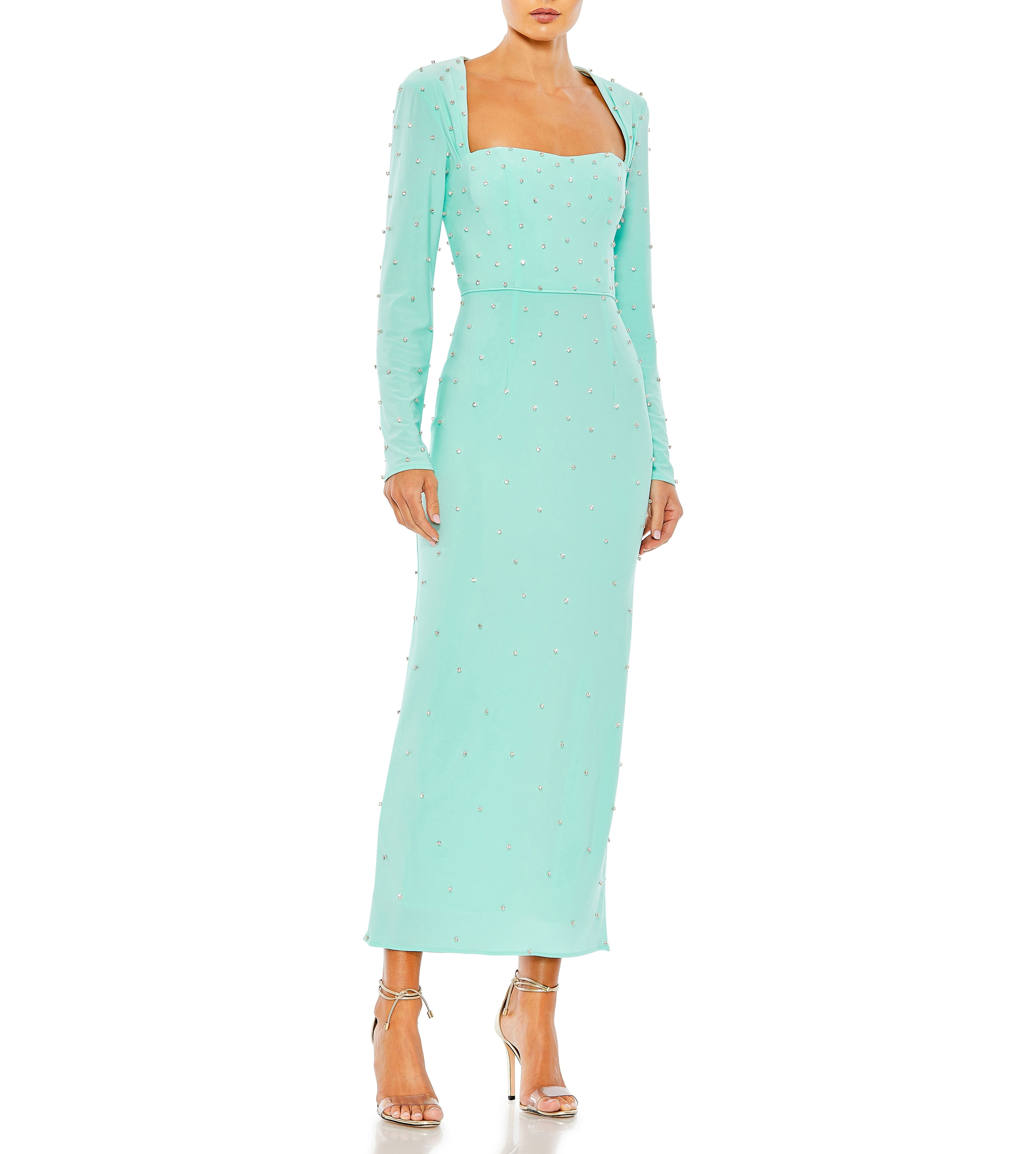 All Over Rhinestone Long Sleeve Dress sold by Lord & Taylor product image thumbnail 14