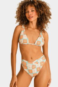 Retro High Cut Cheeky Swim Bikini Bottom - Daisy Dukes sold by Lord & Taylor