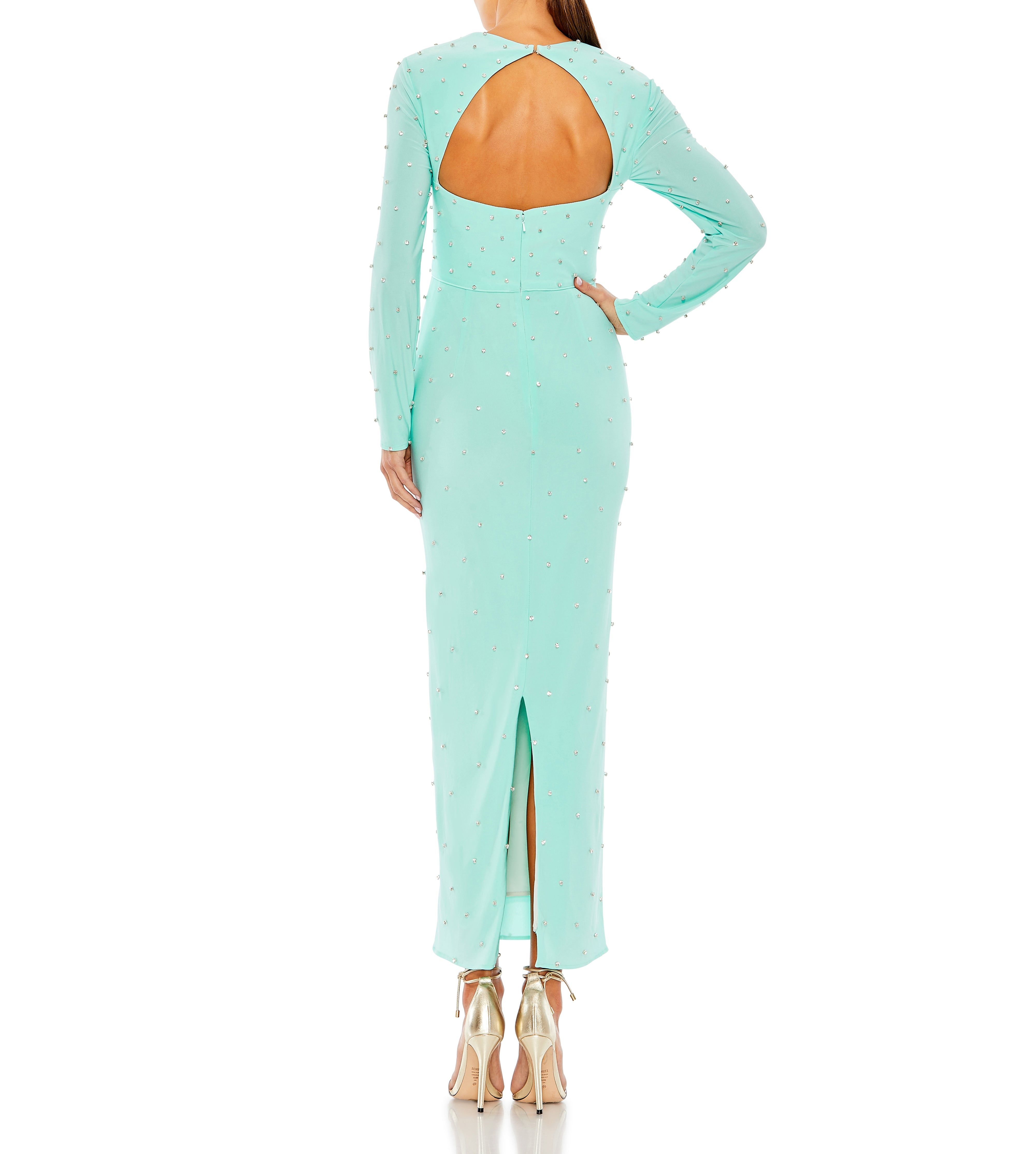 All Over Rhinestone Long Sleeve Dress sold by Lord & Taylor product image thumbnail 12