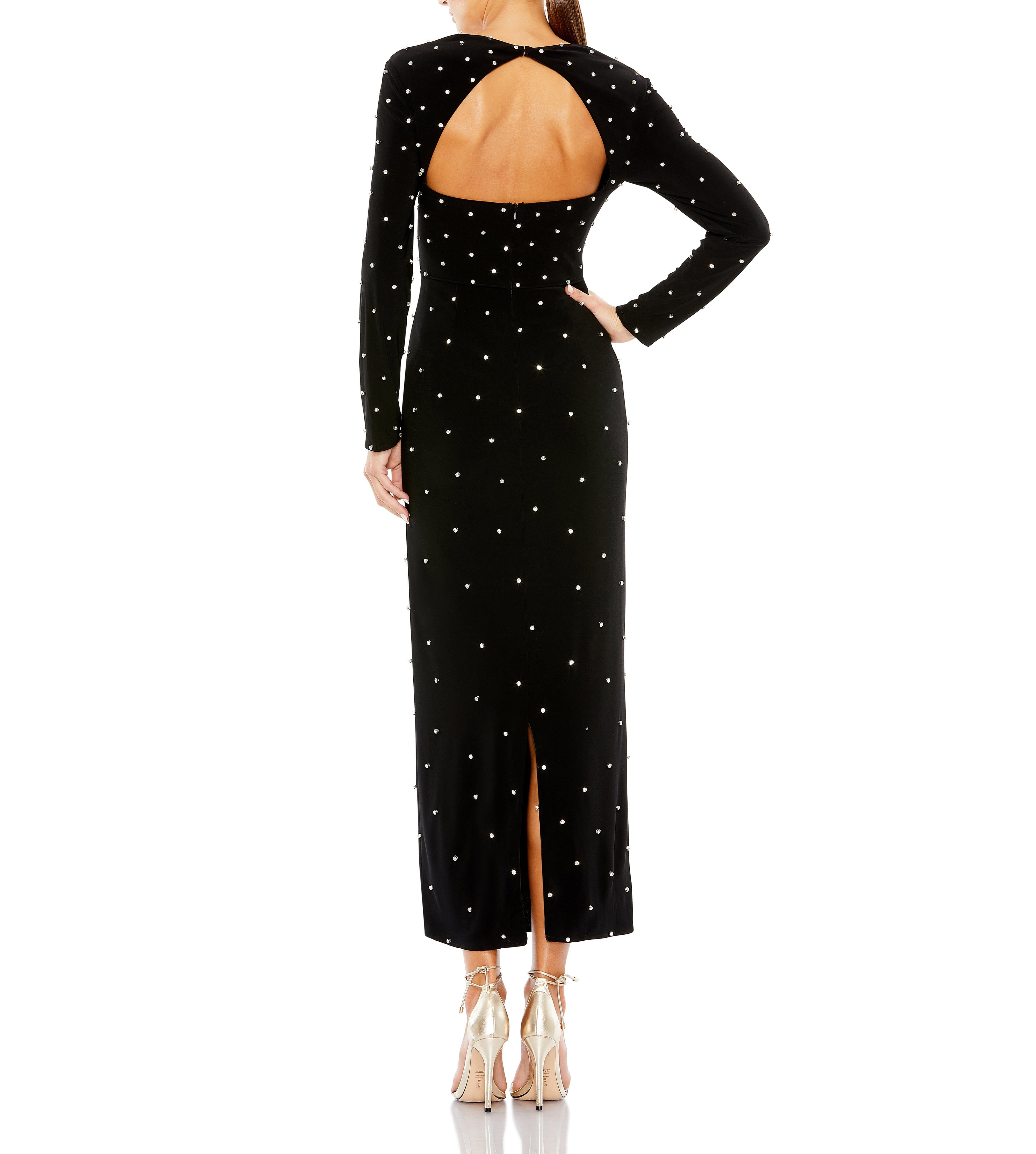 All Over Rhinestone Long Sleeve Dress sold by Lord & Taylor product image thumbnail 6