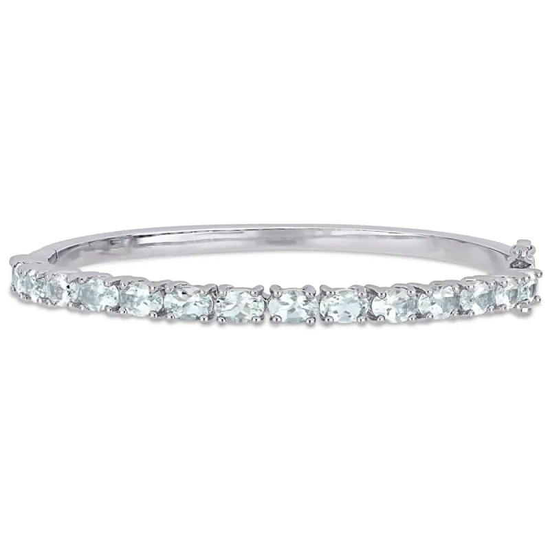 Sterling Silver Aquamarine Bangle sold by Lord & Taylor