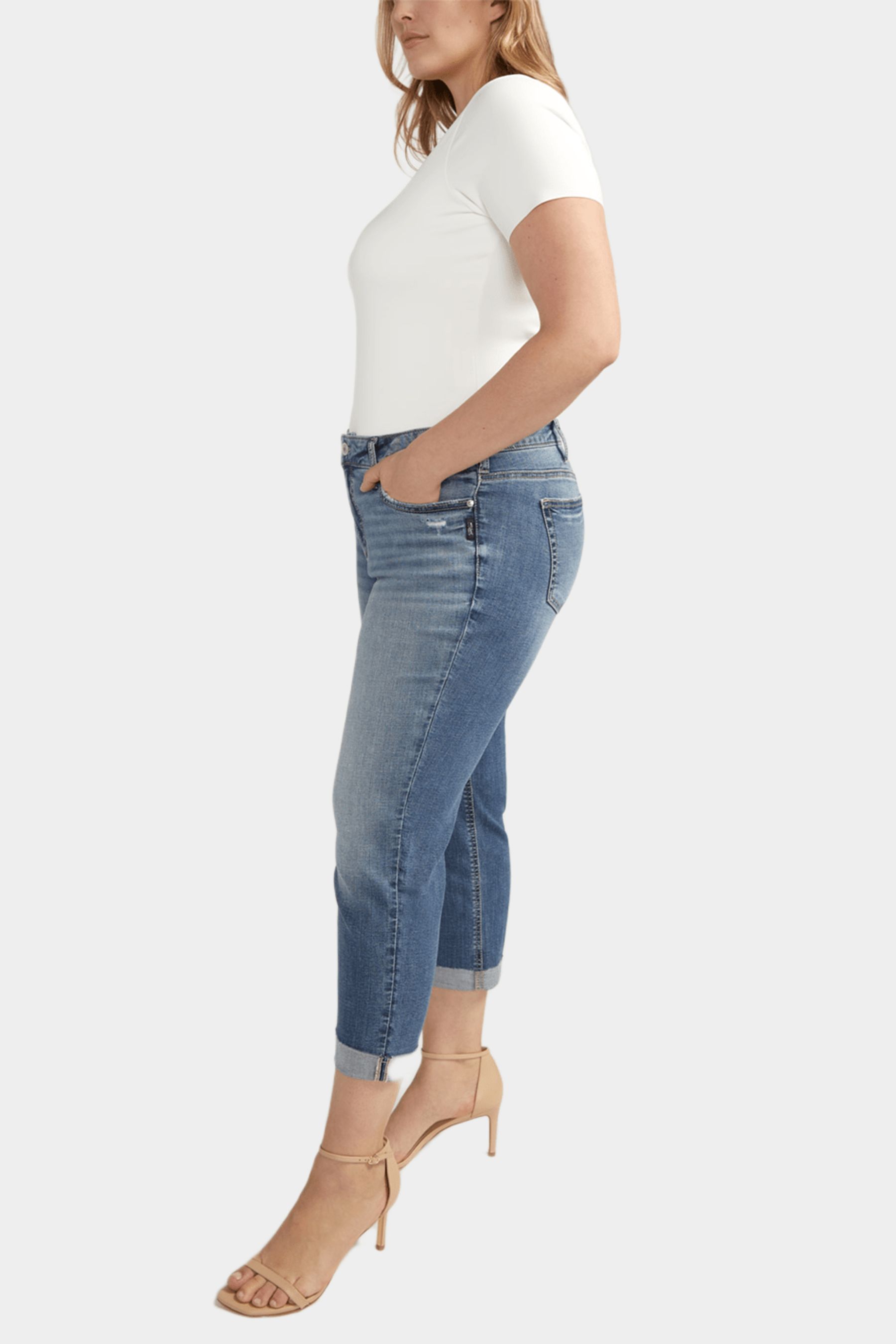 Plus Size Elyse Mid Rise Comfort Fit Capri sold by Lord & Taylor product image thumbnail 4