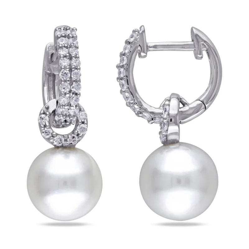 Cultured Freshwater Pearl and Cubic Zirconia Earrings sold by Lord & Taylor