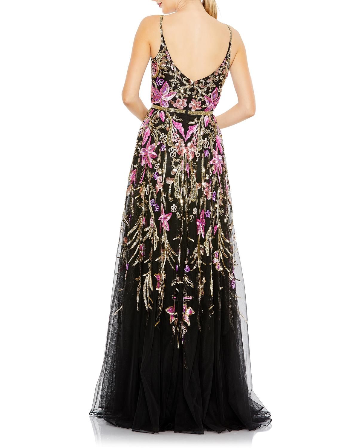 V Neck Spaghetti Strap Gown sold by Lord & Taylor product image thumbnail 2