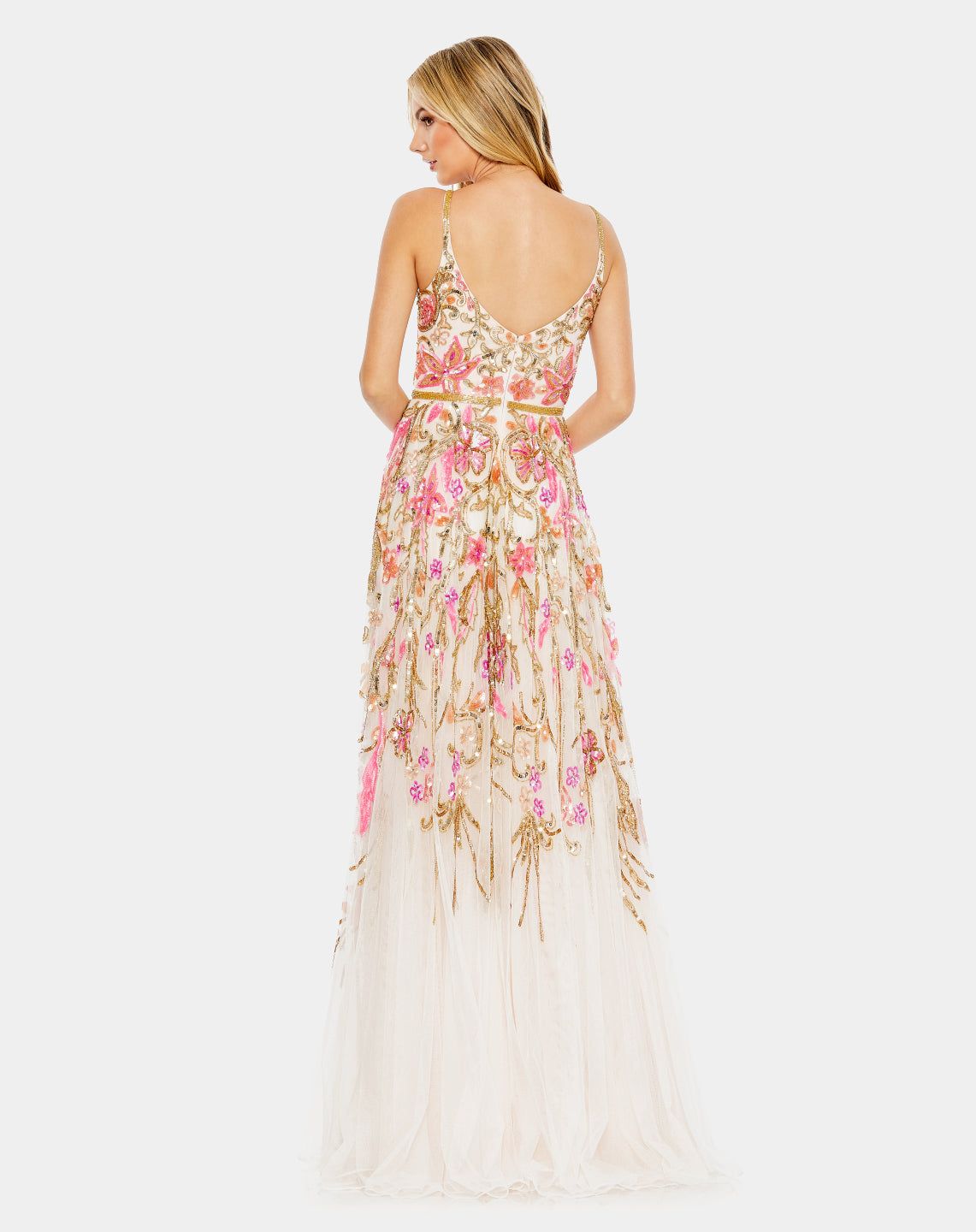 V Neck Spaghetti Strap Gown sold by Lord & Taylor product image thumbnail 9