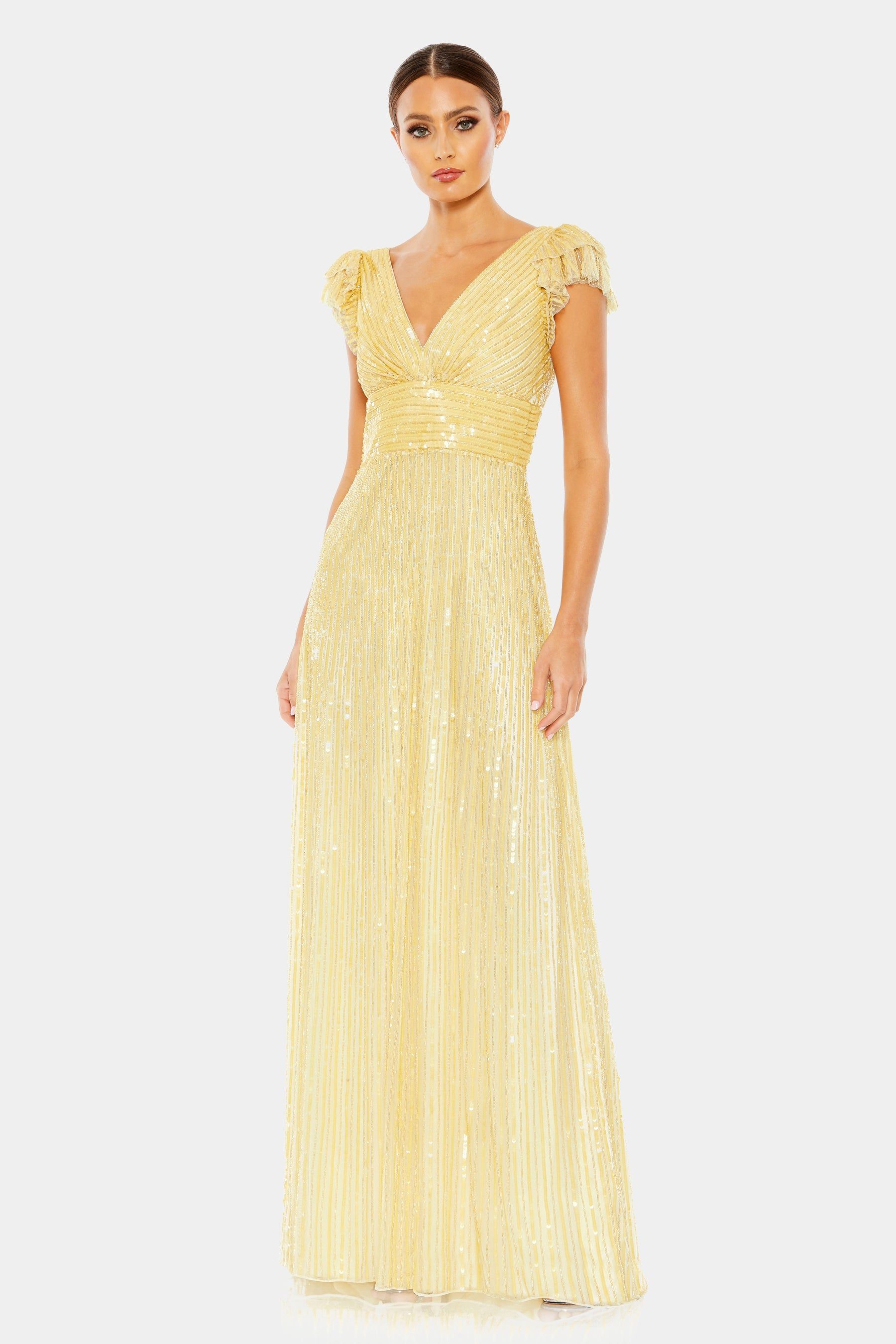Embellished Flutter Cap Sleeve A-Line Gown sold by Lord & Taylor product image thumbnail 2