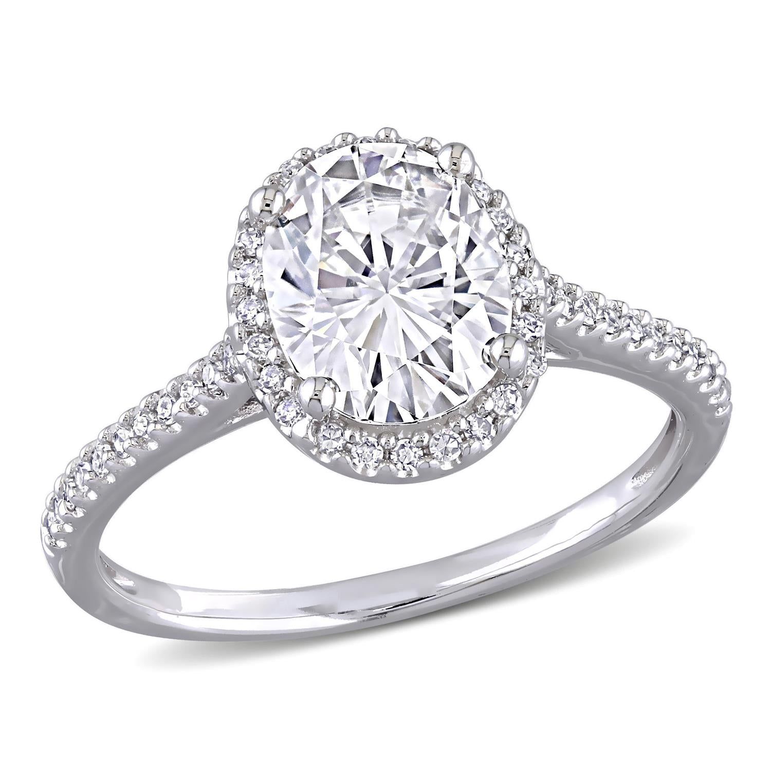 10k White Gold Moissanite Emerald-Cut Ring sold by Lord & Taylor product image thumbnail 6