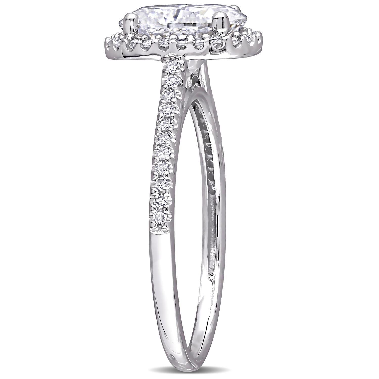 10k White Gold Moissanite Emerald-Cut Ring sold by Lord & Taylor product image thumbnail 7