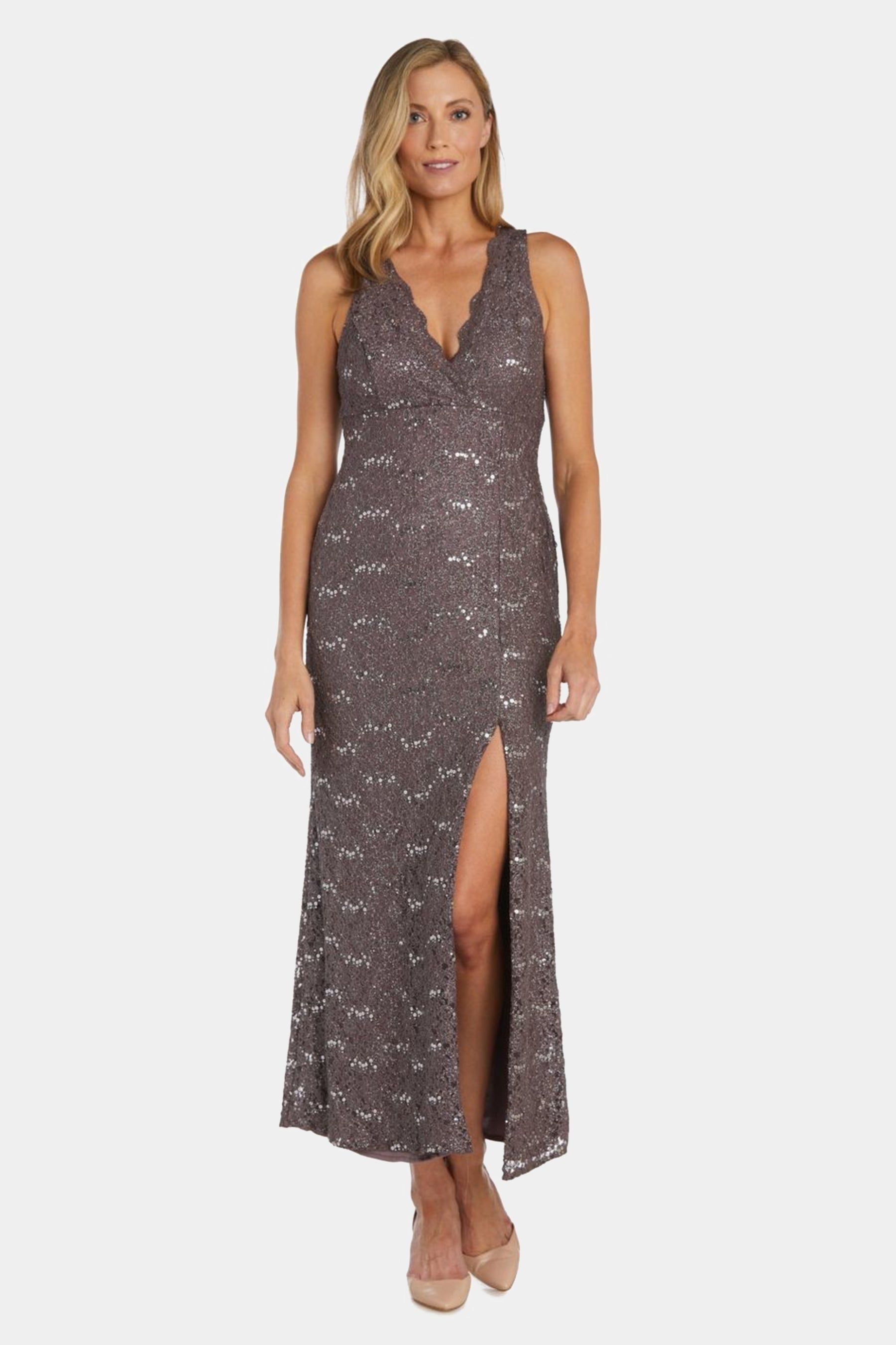 Side Slit Long Elegant Lace Dress sold by Lord & Taylor