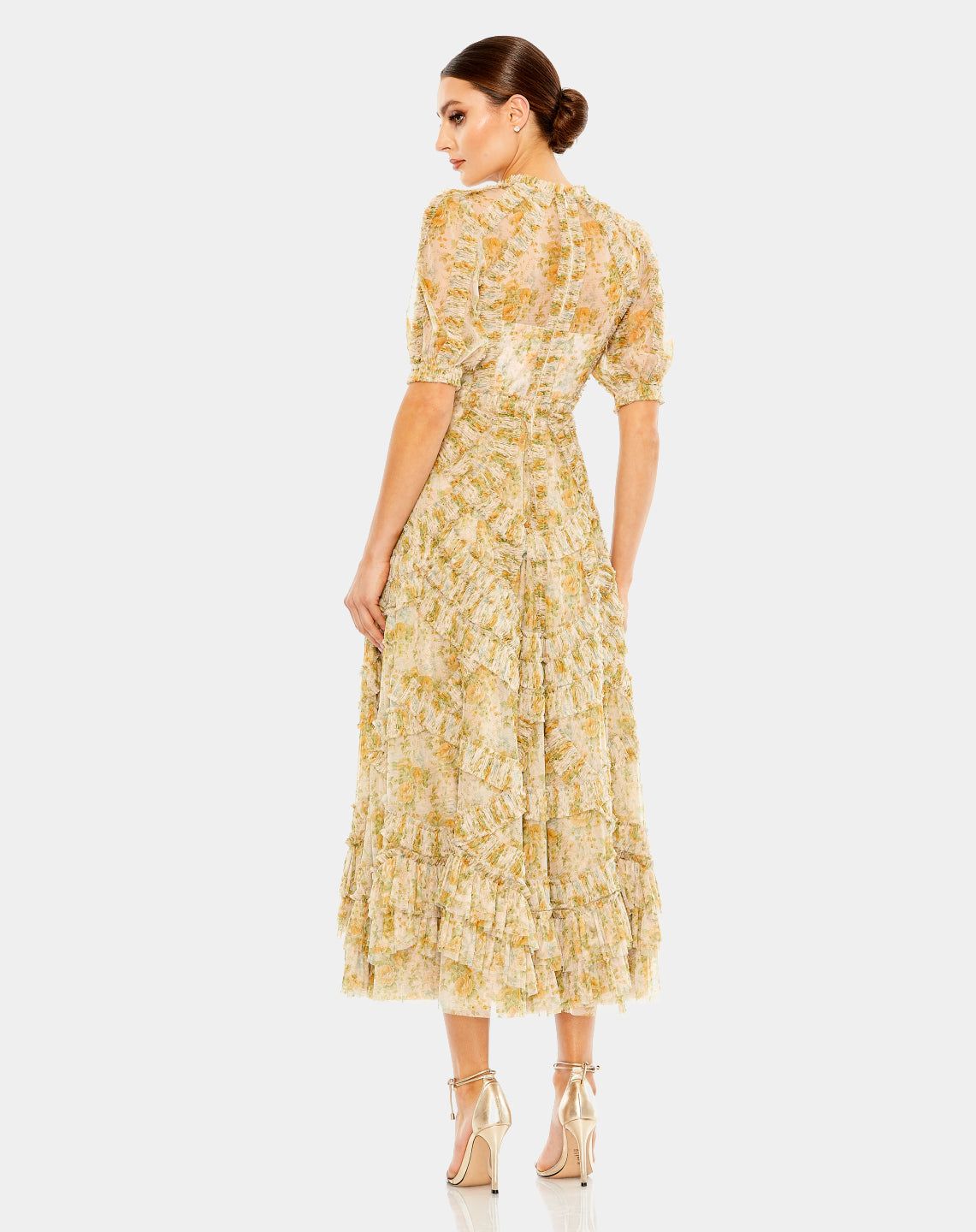 Mesh Puff Sleeve Floral Print Dress sold by Lord & Taylor product image thumbnail 2