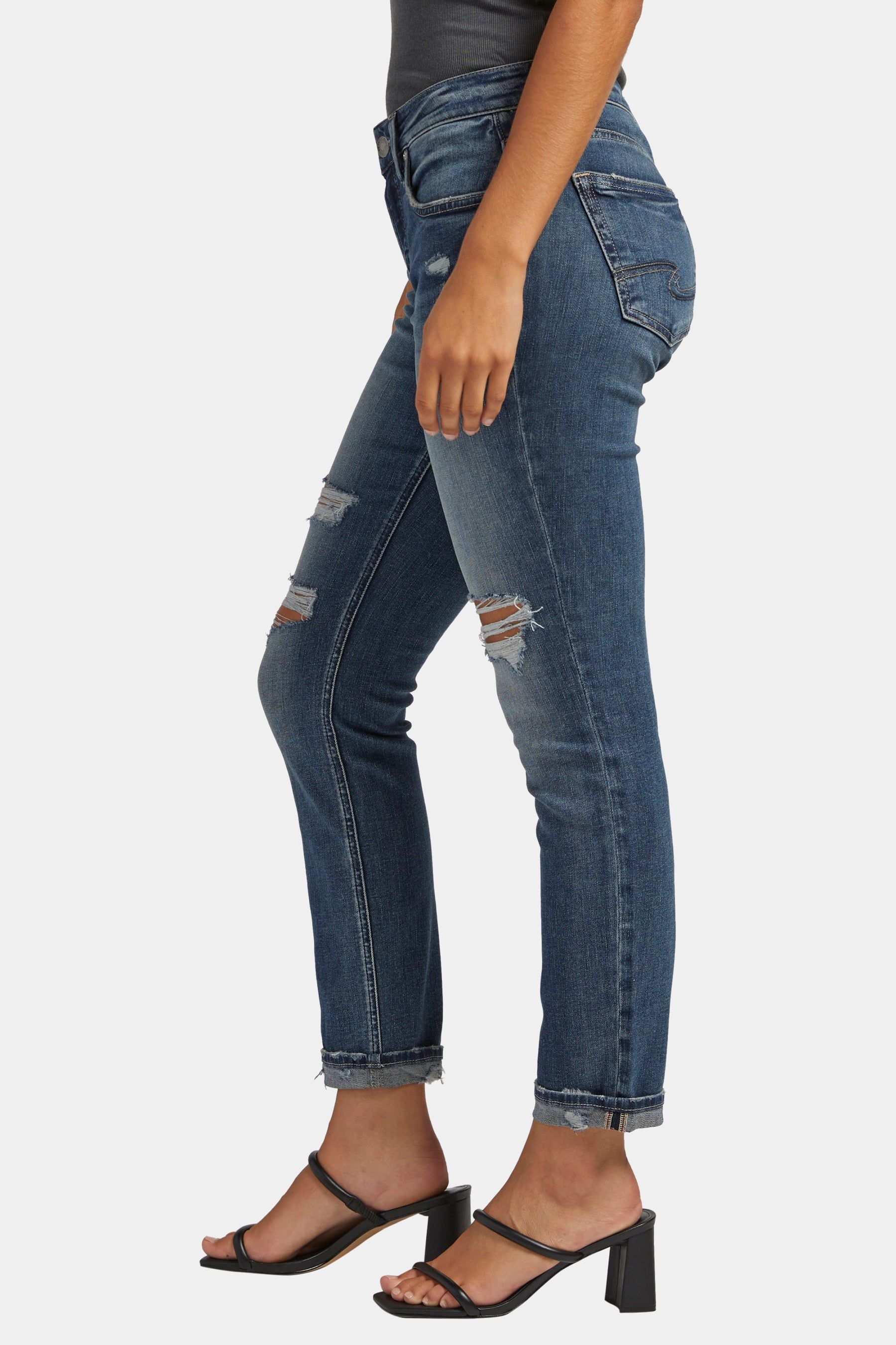 Boyfriend Mid Rise Slim Leg Jeans sold by Lord & Taylor product image thumbnail 3