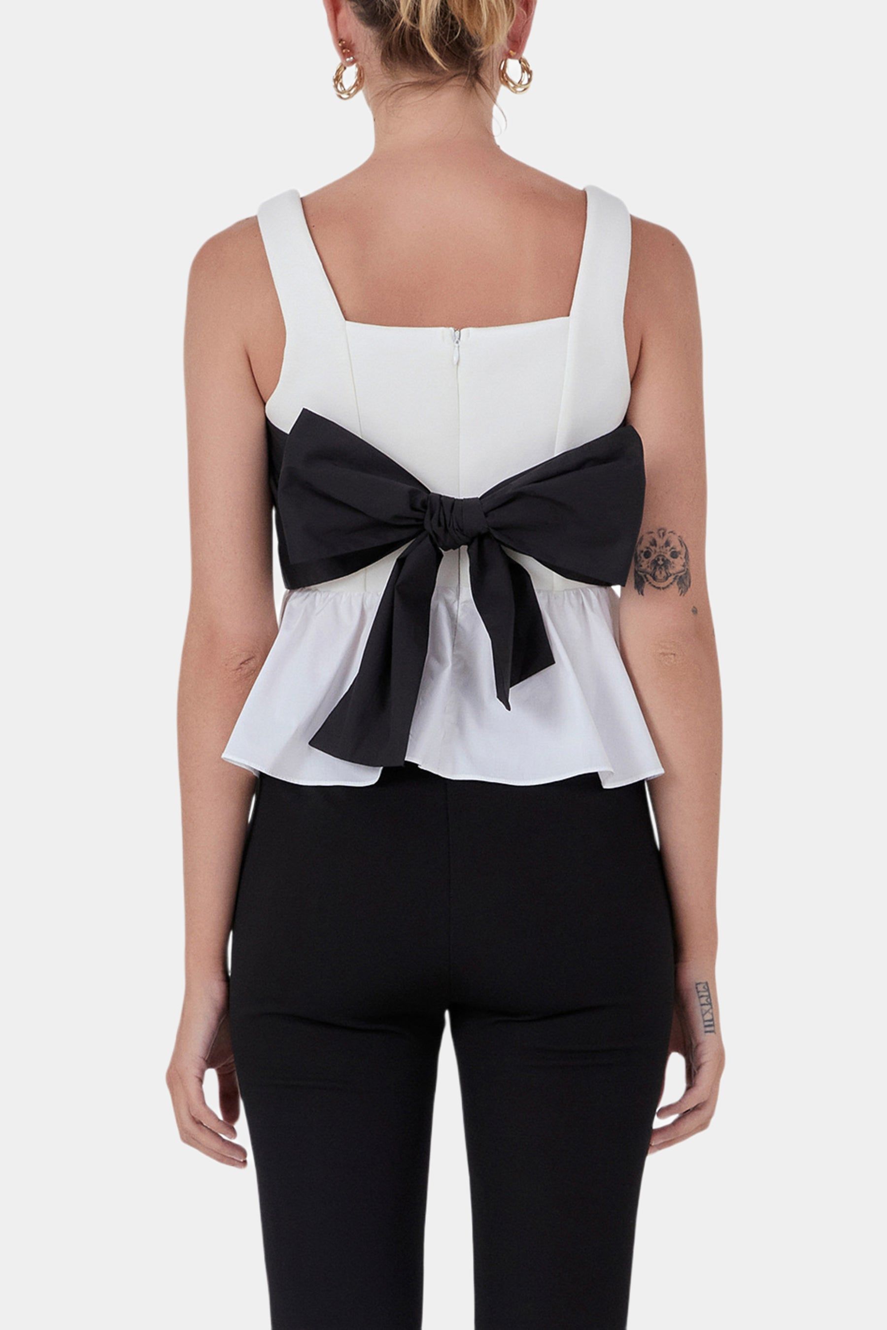 Back Bow Contrast Top sold by Lord & Taylor product image thumbnail 5