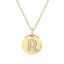 Yellow Sterling Silver Cubic Zirconia Letter Initial Disc Pendant Necklace sold by Lord & Taylor product image thumbnail 4