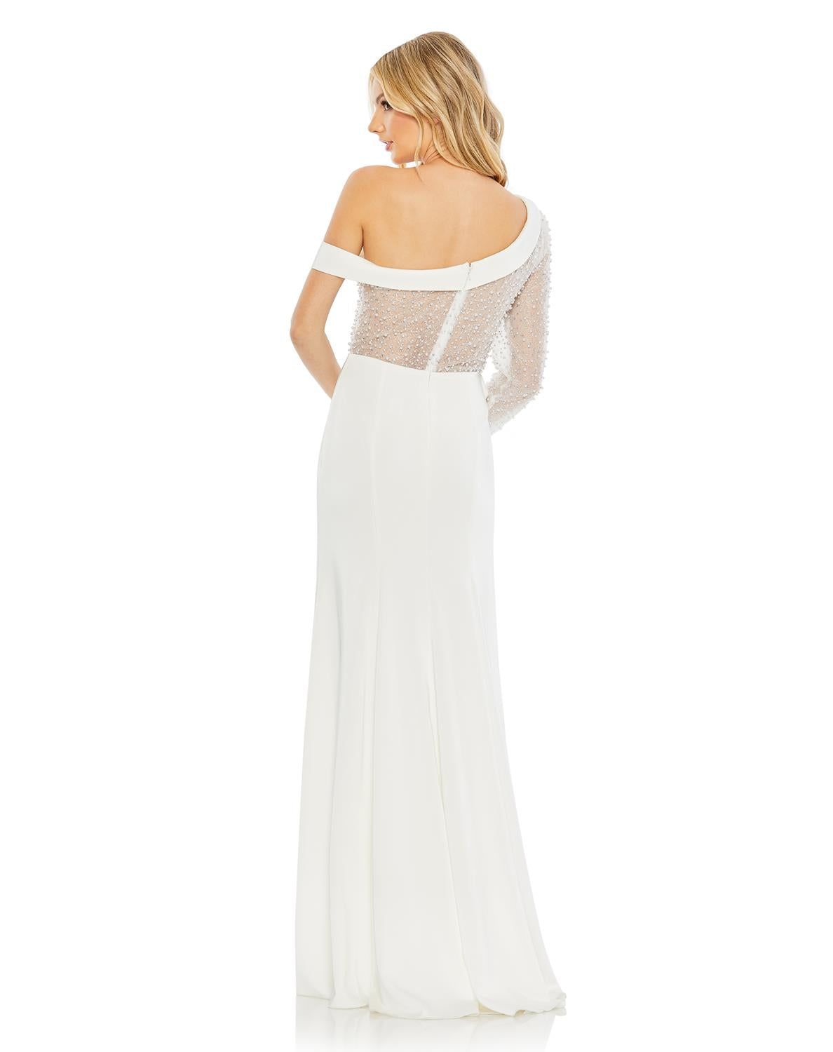 One Shoulder Pearl Bodice Gown sold by Lord & Taylor product image thumbnail 3