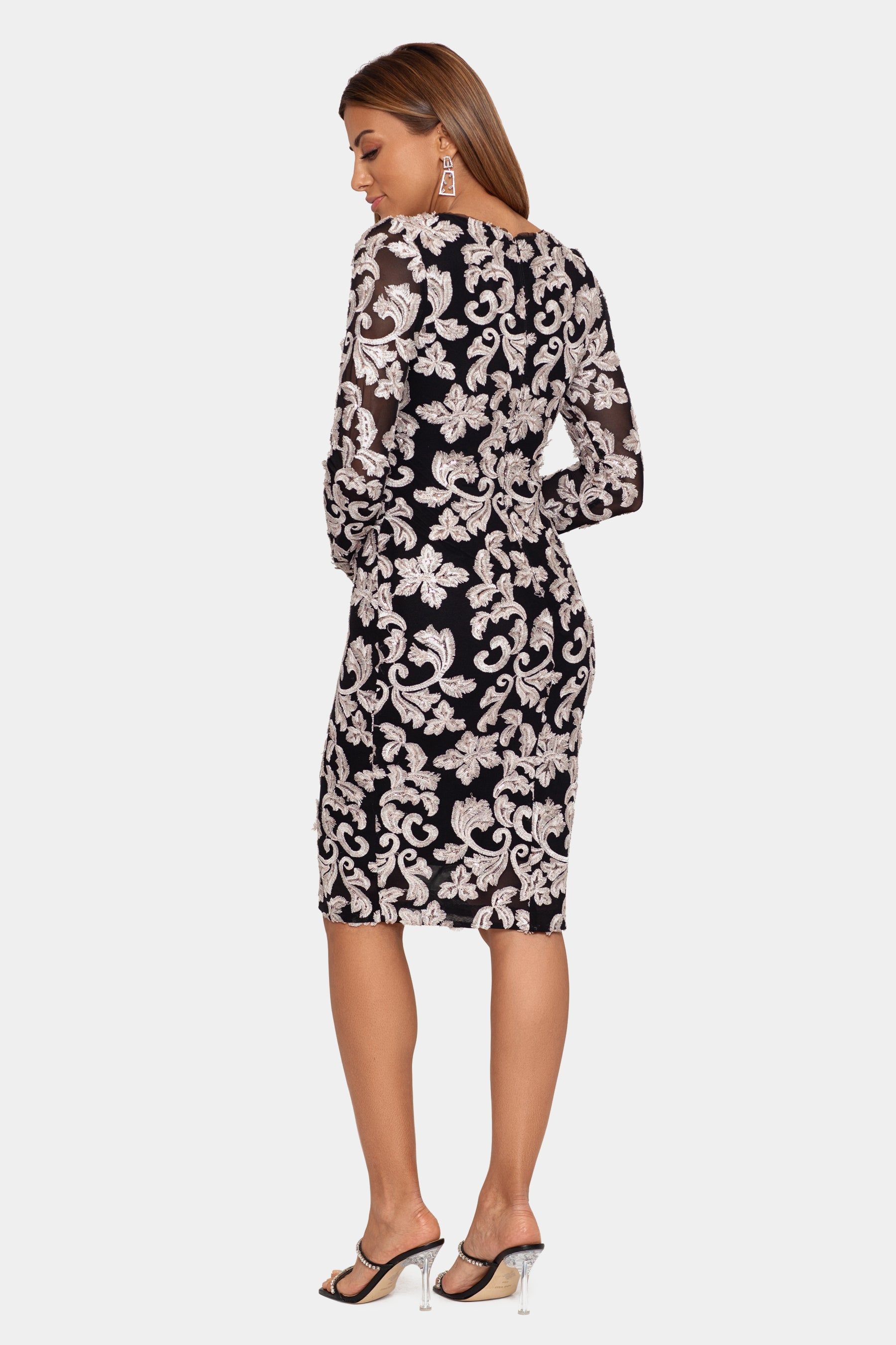 Short Long Sleeve Embroidered Sheath sold by Lord & Taylor product image thumbnail 3