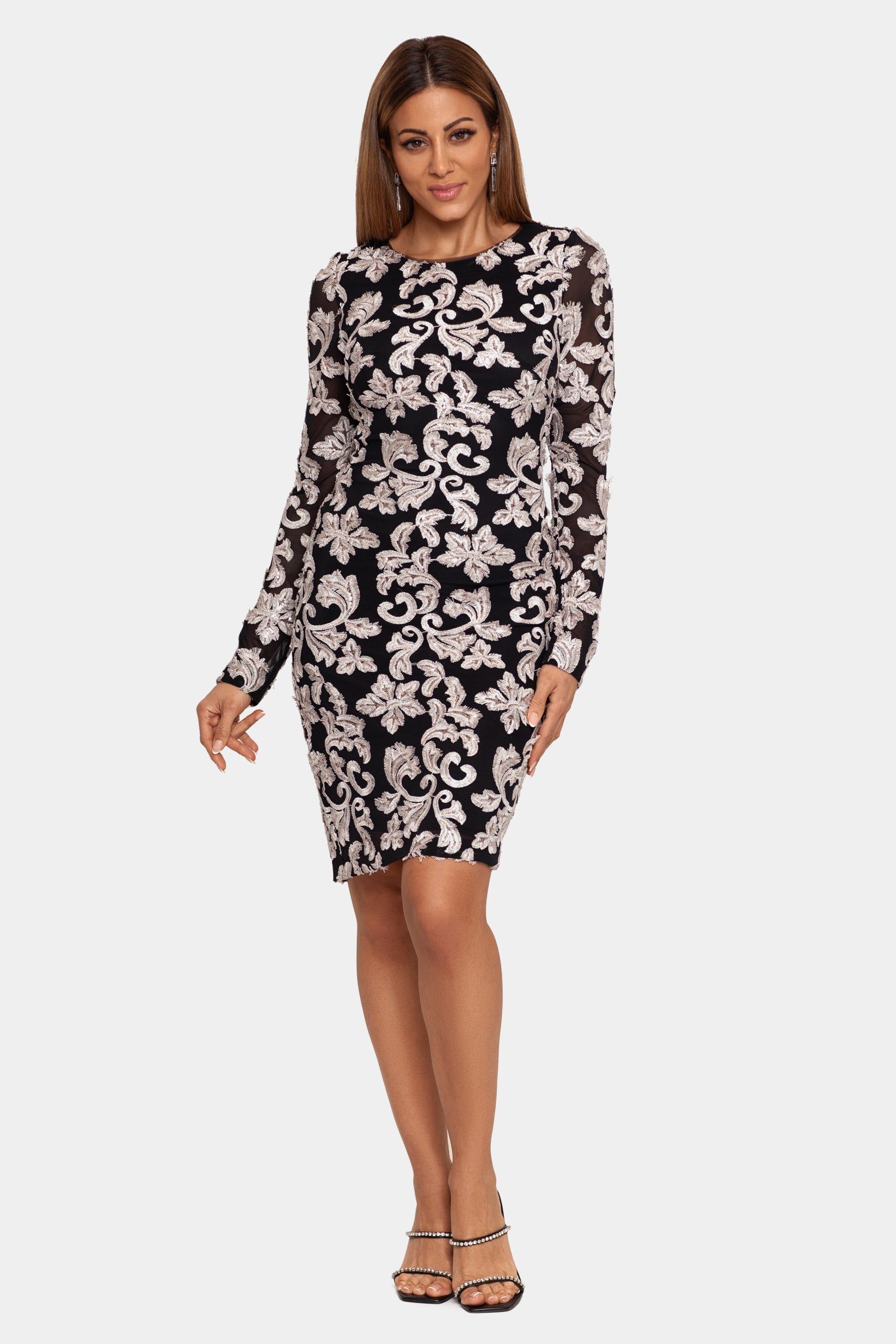 Short Long Sleeve Embroidered Sheath sold by Lord & Taylor
