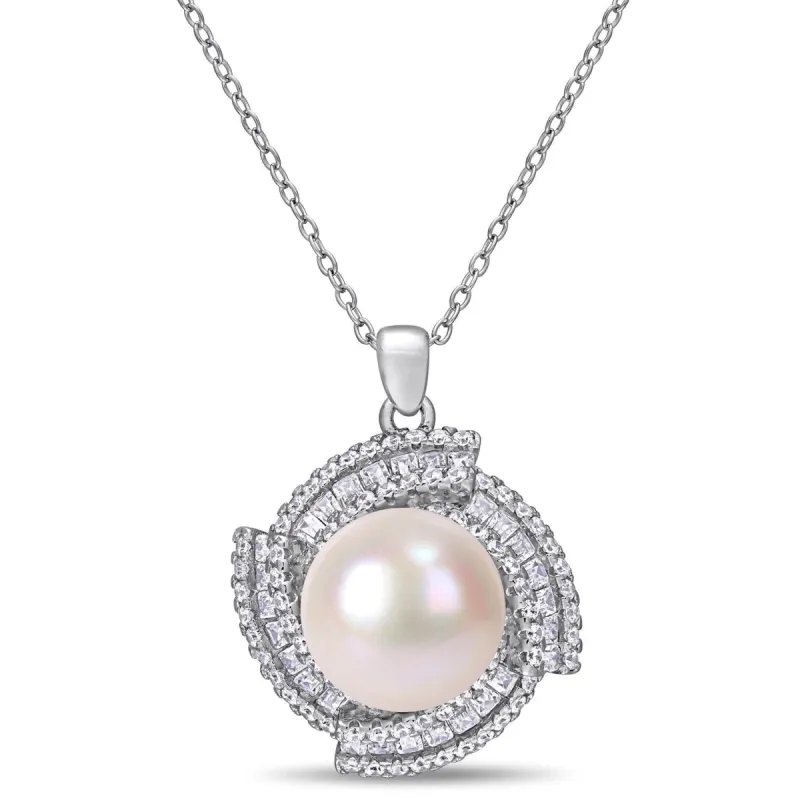 Cultured Freshwater Pearl and Cubic Zirconia Necklace sold by Lord & Taylor