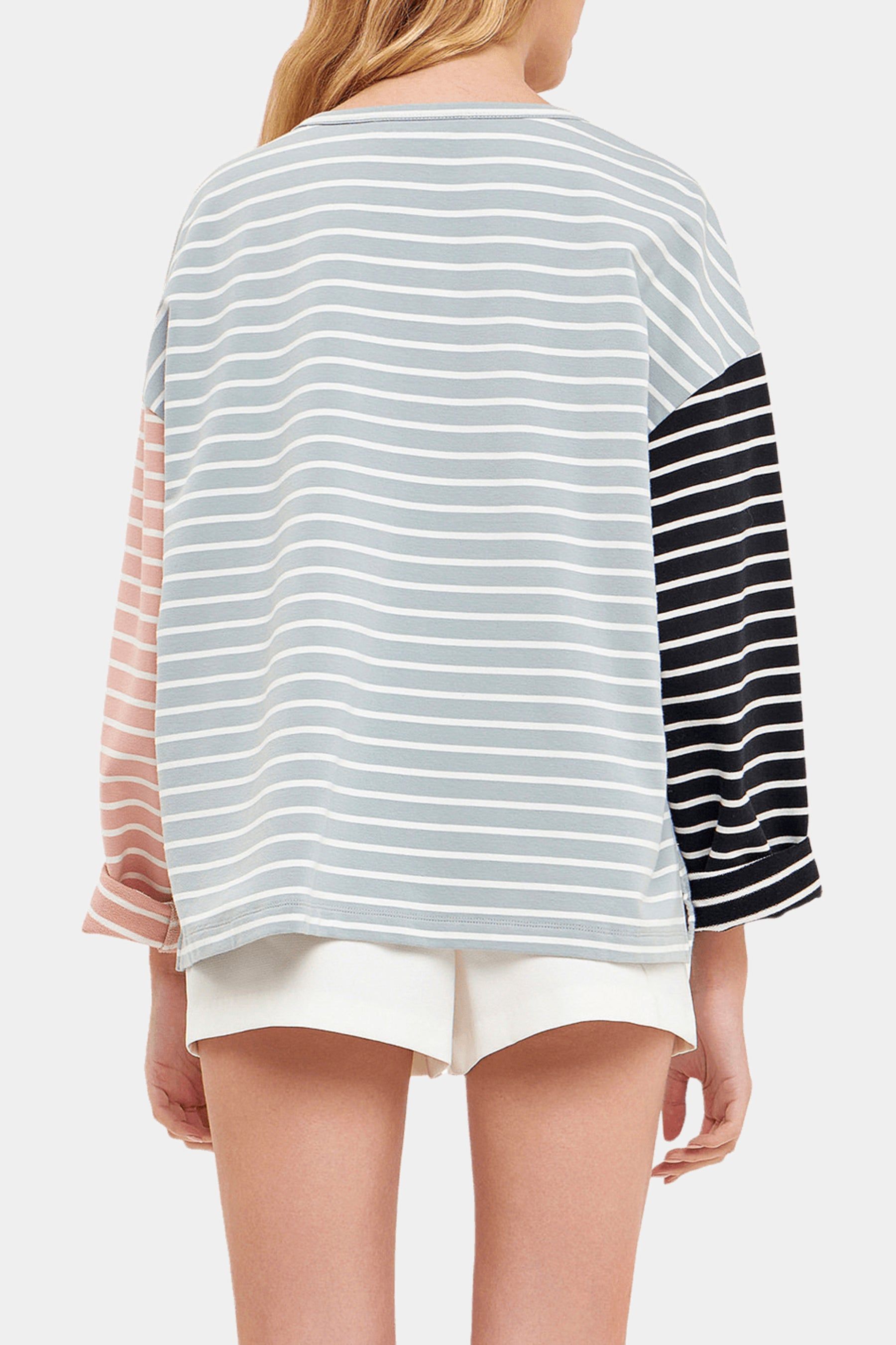 Striped Color Block Long Sleeve Tee sold by Lord & Taylor product image thumbnail 5