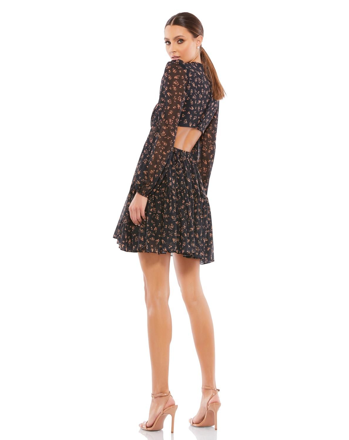 Front Bow Cut Out Long Sleeve Mini Dress sold by Lord & Taylor product image thumbnail 3