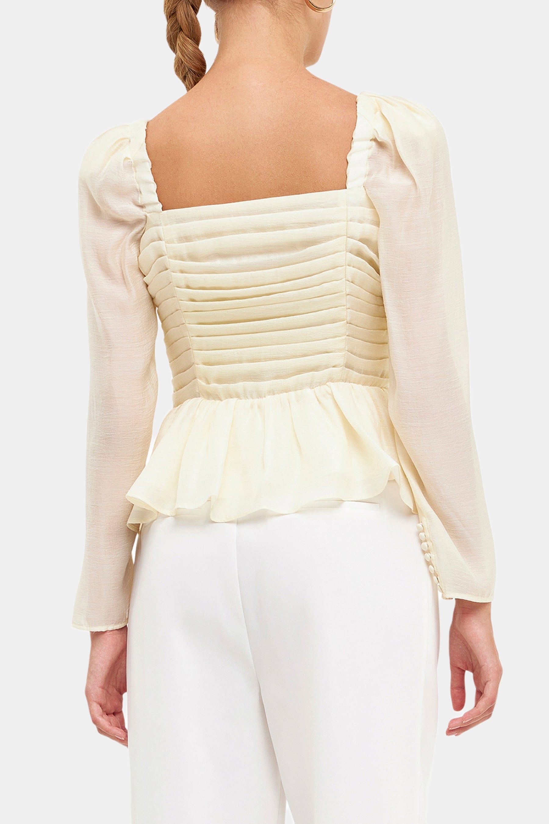 Pleated Peplum Top sold by Lord & Taylor product image thumbnail 5