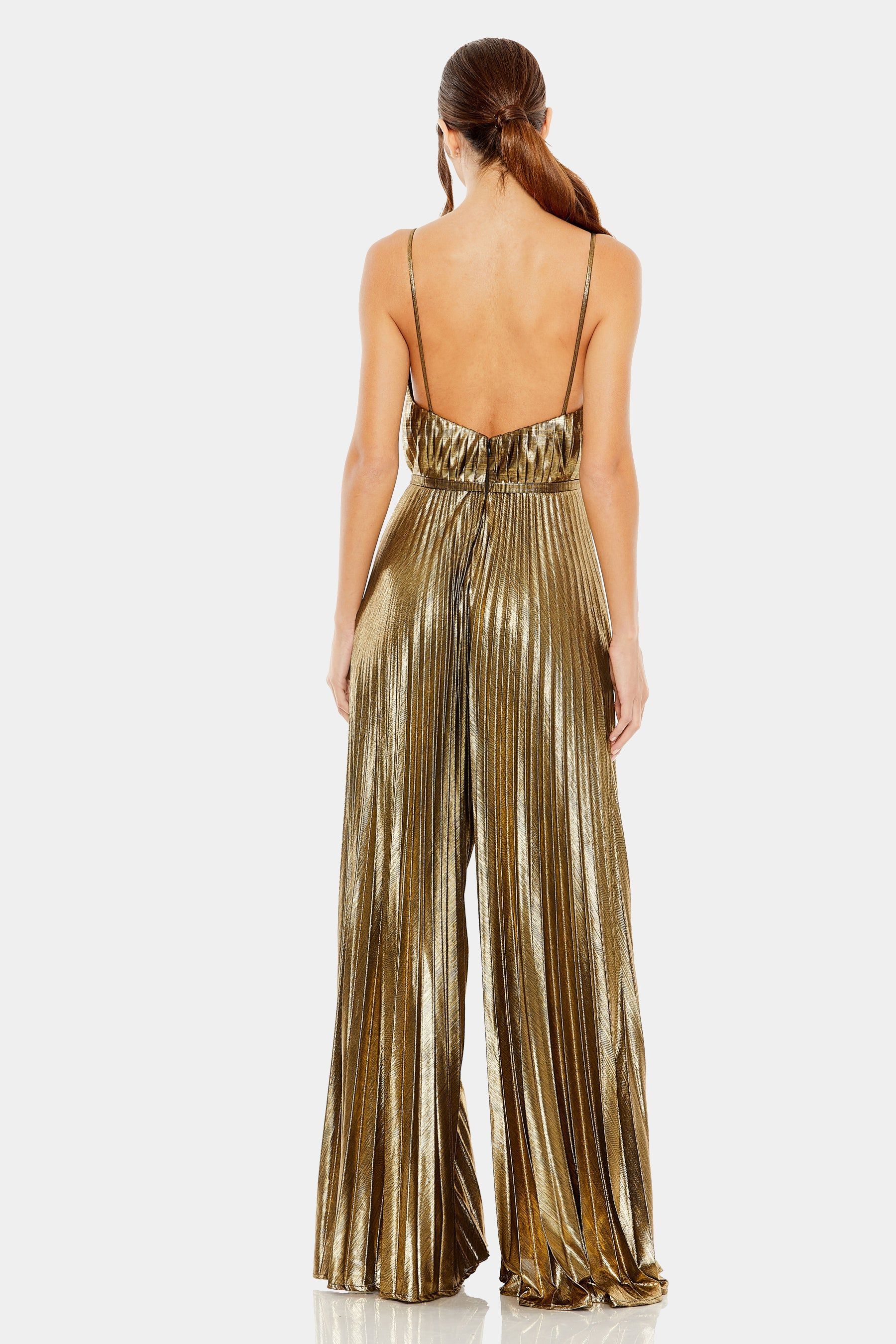 Pleated V-neck Jumpsuit sold by Lord & Taylor product image thumbnail 3
