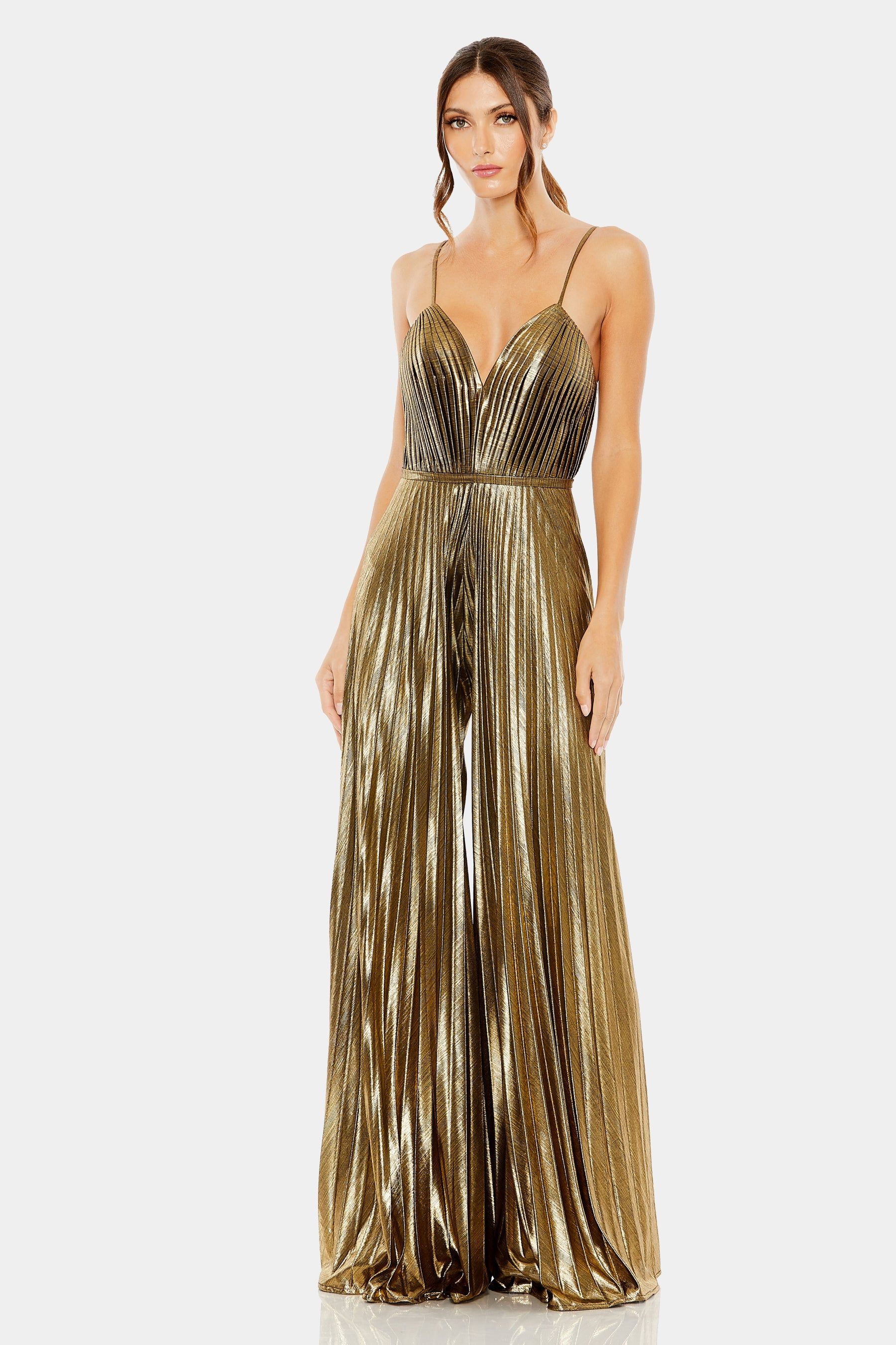 Pleated V-neck Jumpsuit sold by Lord & Taylor