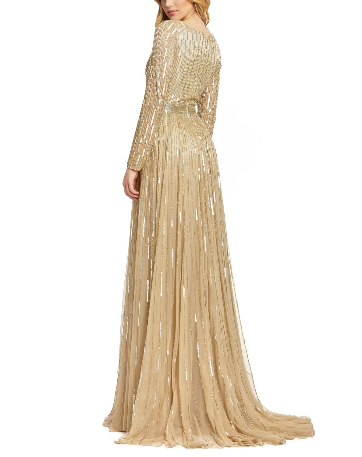 Long Sleeve A-Line Gown sold by Lord & Taylor product image thumbnail 3