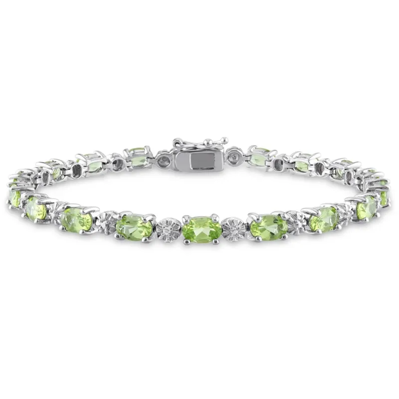 Peridot and Diamond Accent Bracelet sold by Lord & Taylor