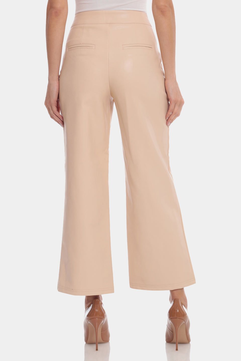 Faux Leather High Waisted Cropped Straight Leg Trouser sold by Lord & Taylor product image thumbnail 16