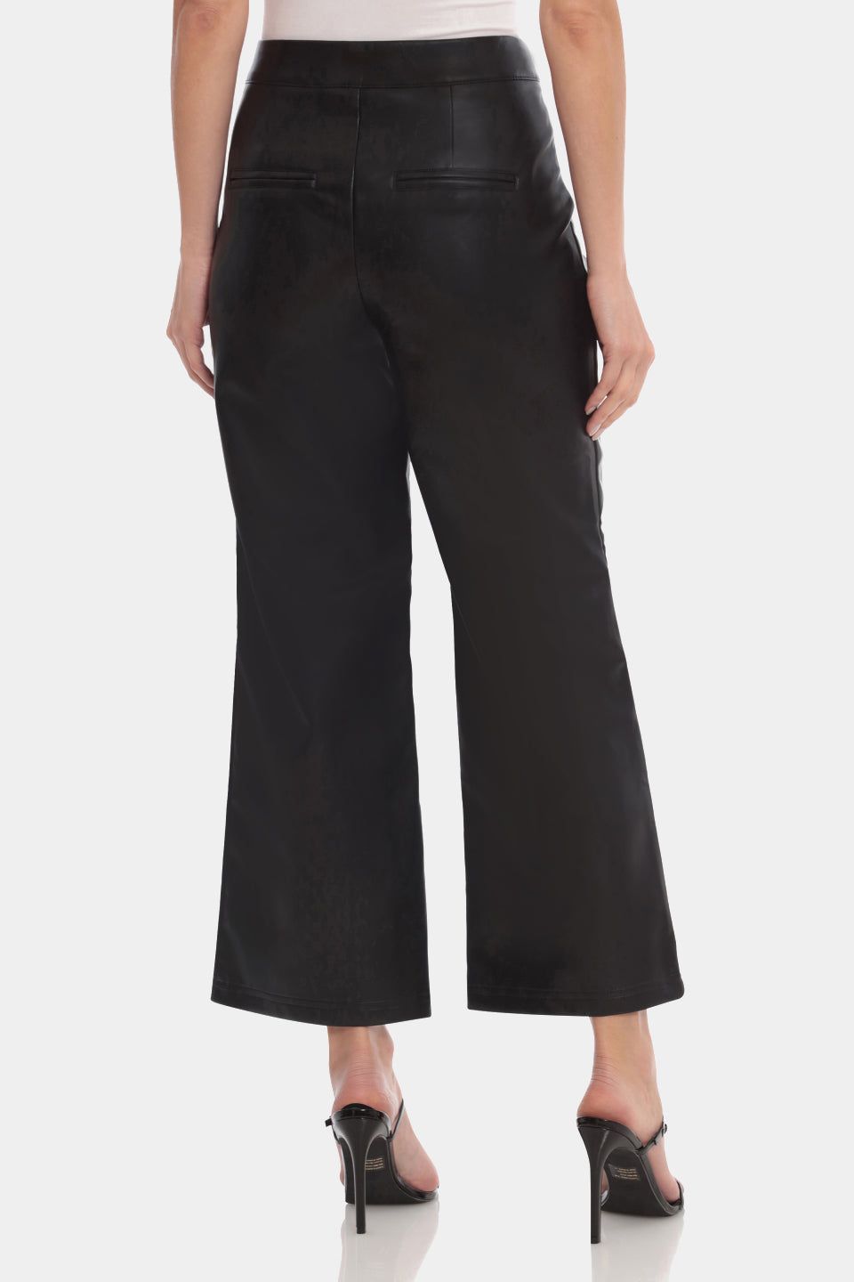 Faux Leather High Waisted Cropped Straight Leg Trouser sold by Lord & Taylor product image thumbnail 13