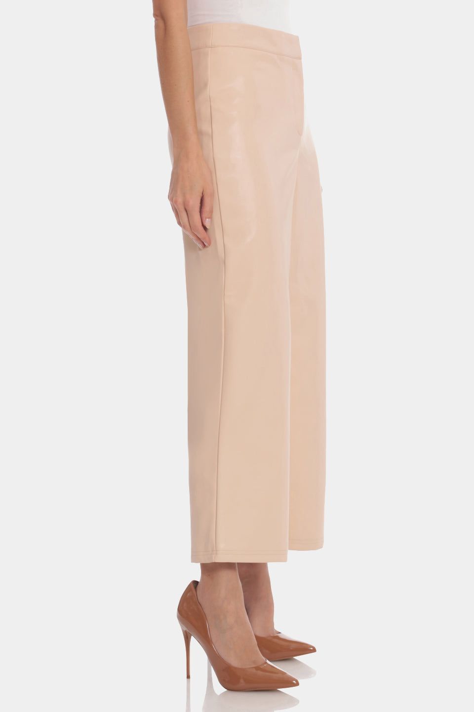 Faux Leather High Waisted Cropped Straight Leg Trouser sold by Lord & Taylor product image thumbnail 14