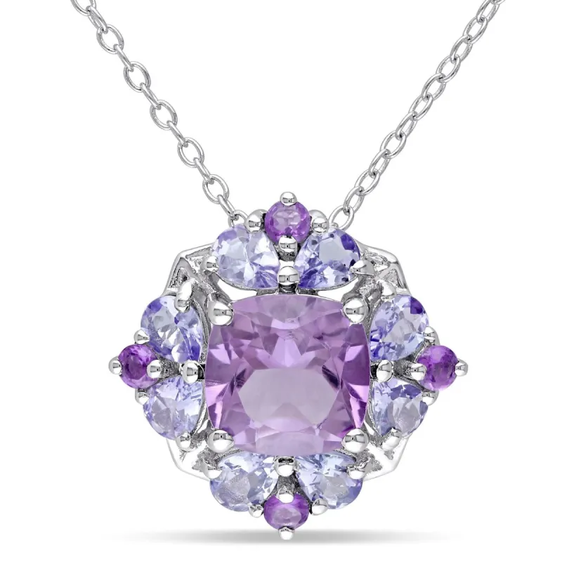 Amethyst and Tanzanite Floral Necklace sold by Lord & Taylor