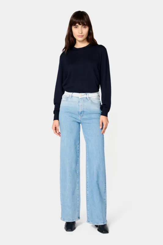 NCE Wide Leg Dip Dyed Jeans sold by Lord & Taylor