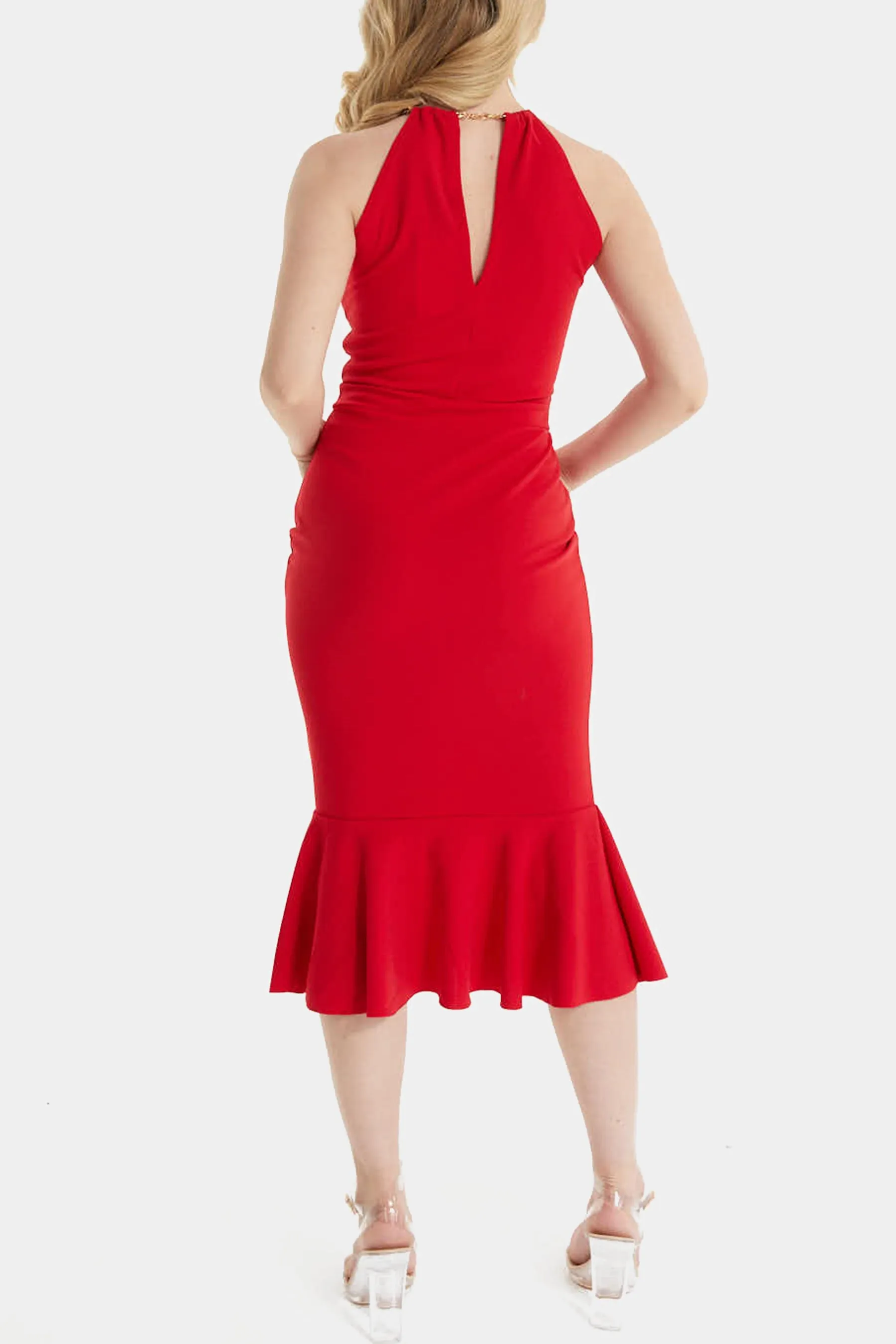 Crop Chain Neck Frill Midi sold by Lord & Taylor product image thumbnail 3