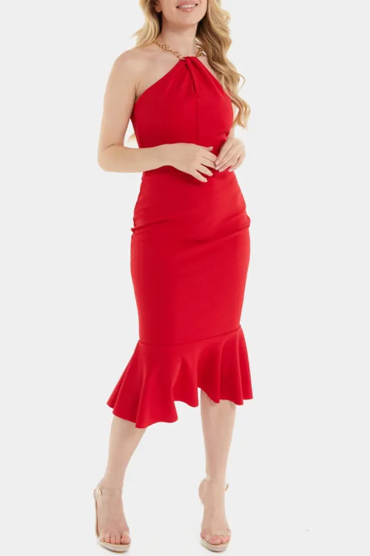 Crop Chain Neck Frill Midi sold by Lord & Taylor