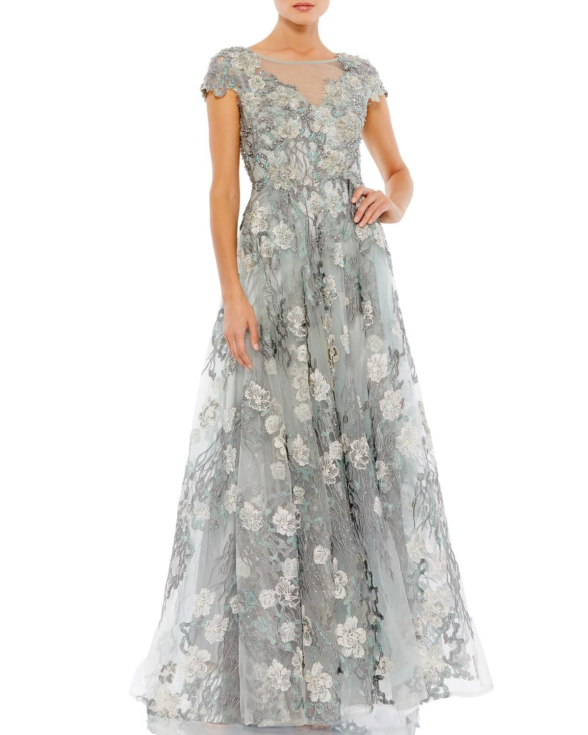 Floral Lace Gown sold by Lord & Taylor product image thumbnail 4