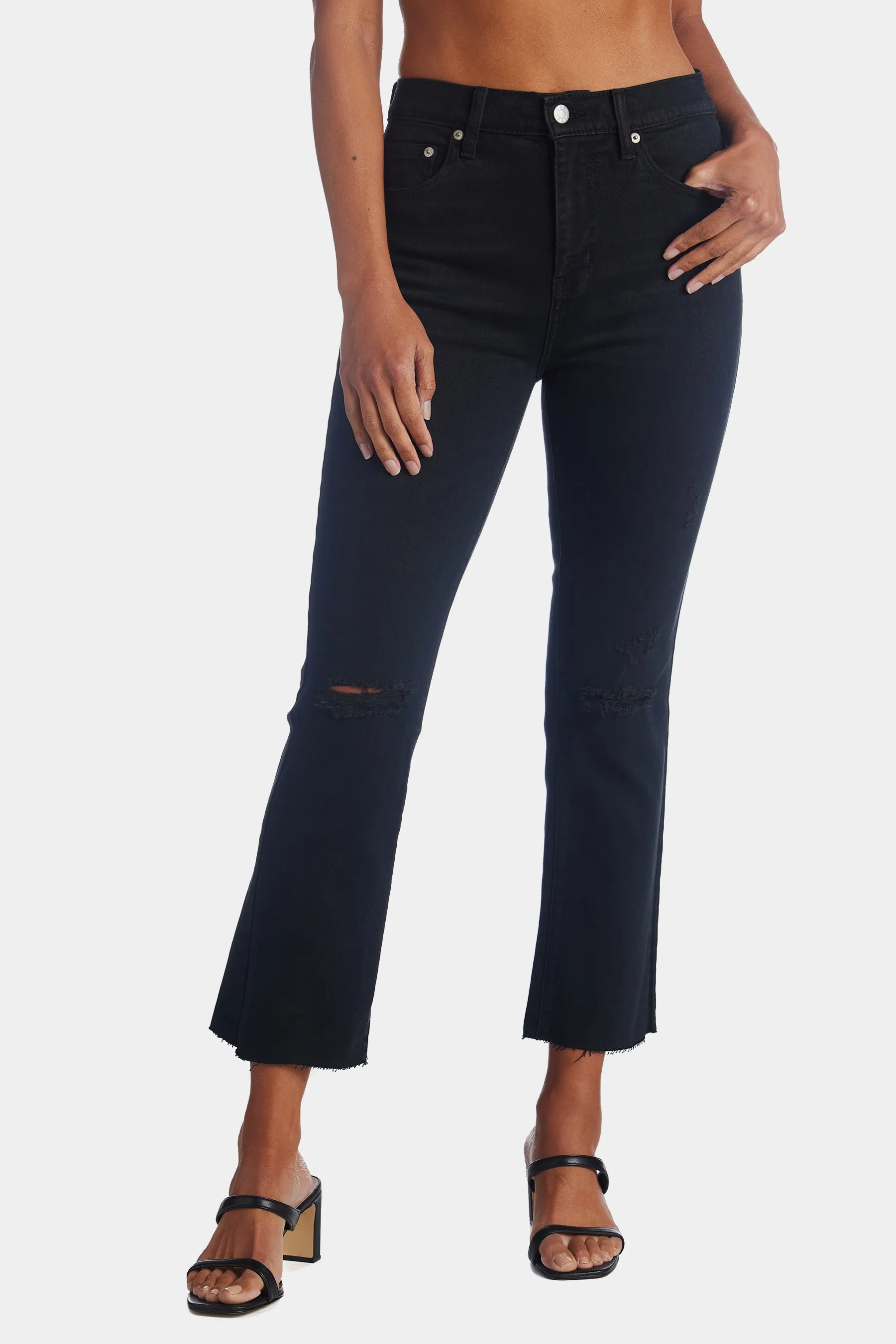 Shy Girl High Rise Crop Flare Leg Jeans sold by Lord & Taylor product image thumbnail 2