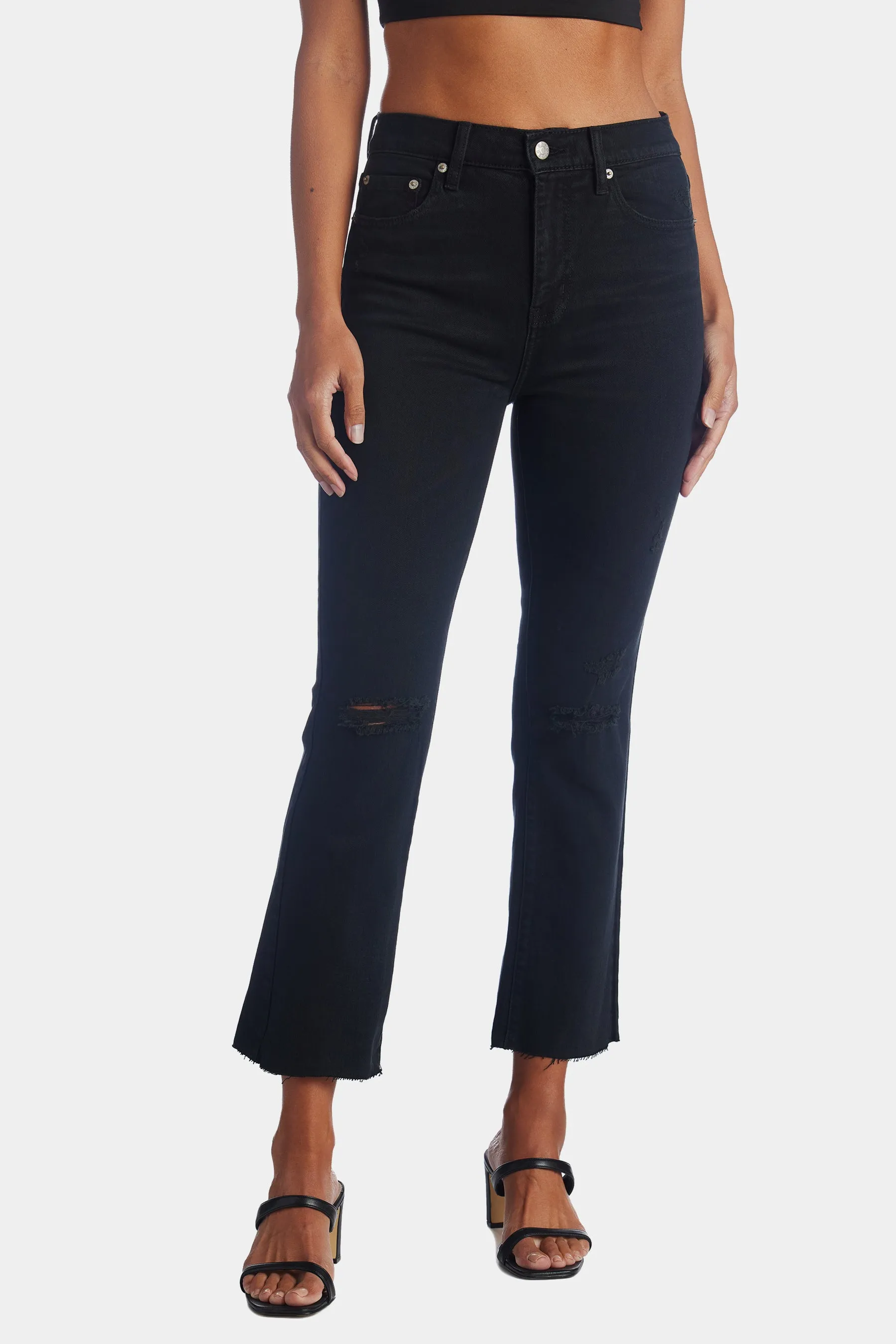 Shy Girl High Rise Crop Flare Leg Jeans sold by Lord & Taylor product image thumbnail 3