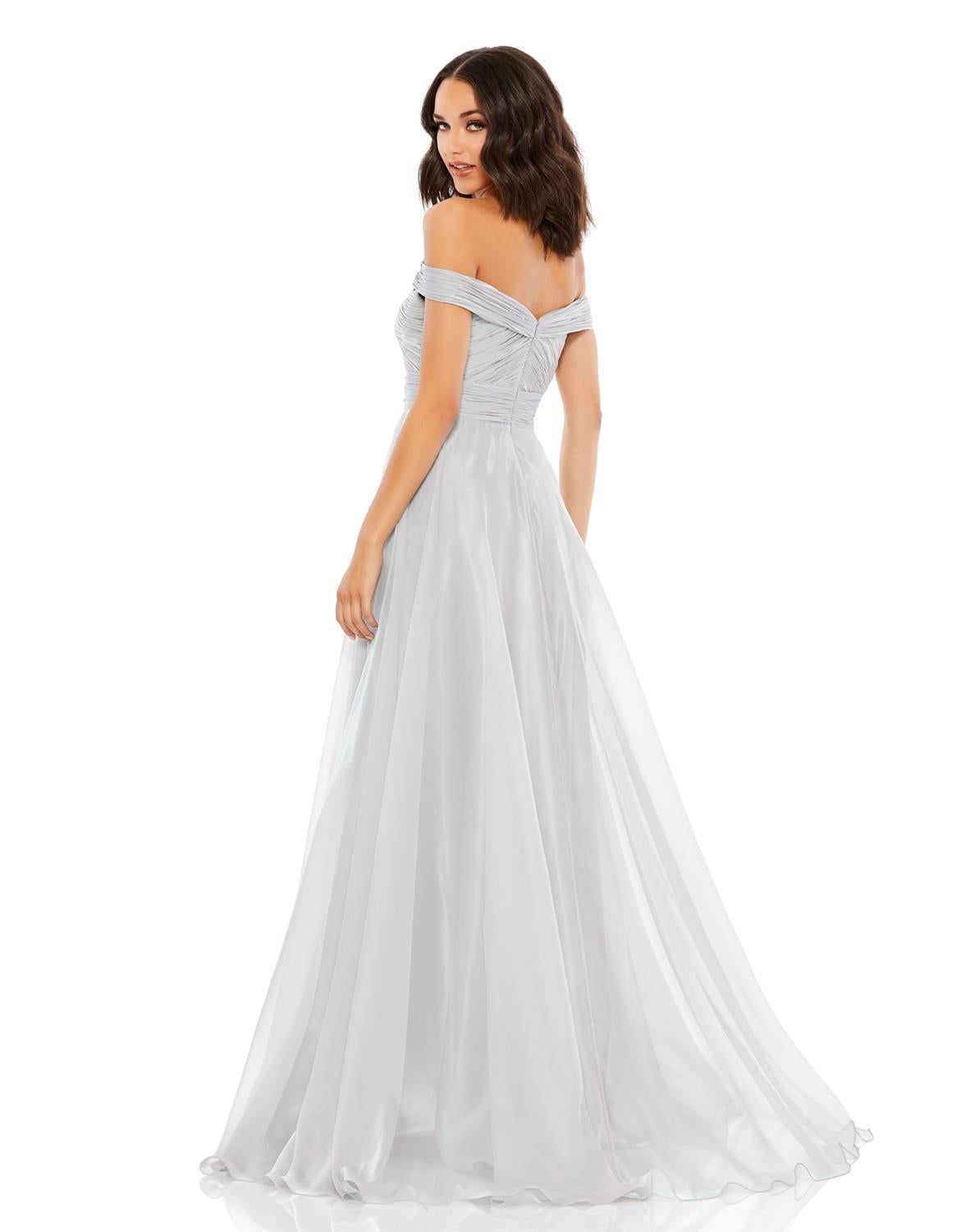 Off The Shoulder Ruched A Line Gown sold by Lord & Taylor product image thumbnail 3