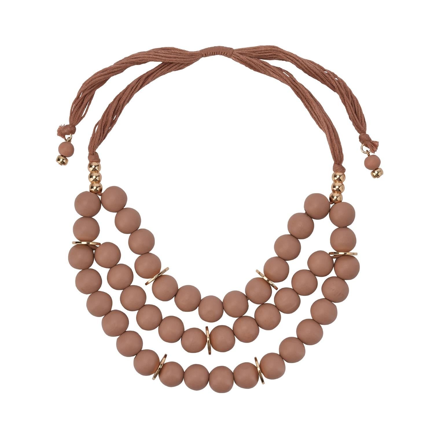 Wood Beaded Layered Necklace sold by Lord & Taylor product image thumbnail 3