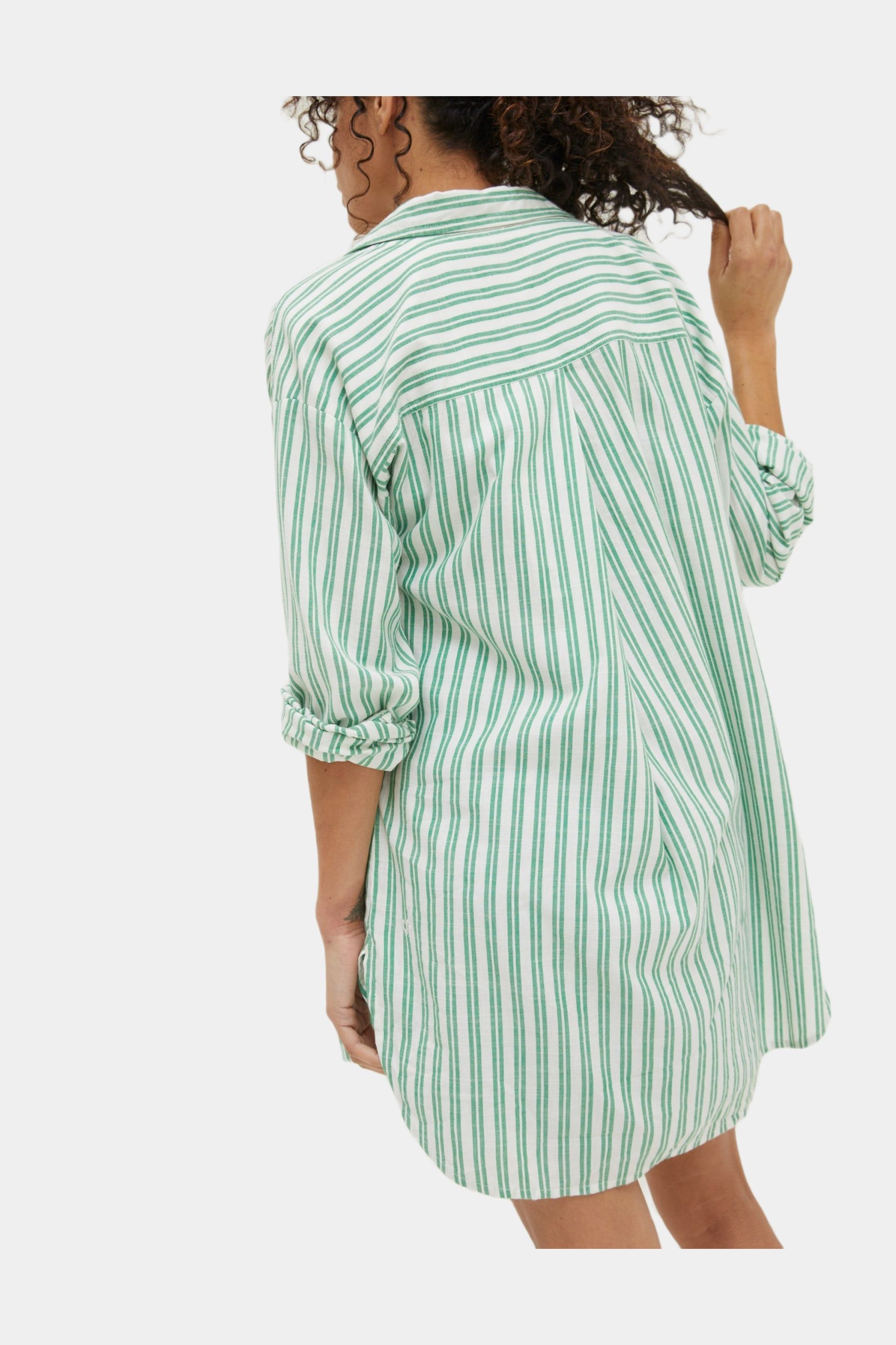Billie Stripe Longline Shirt sold by Lord & Taylor product image thumbnail 2