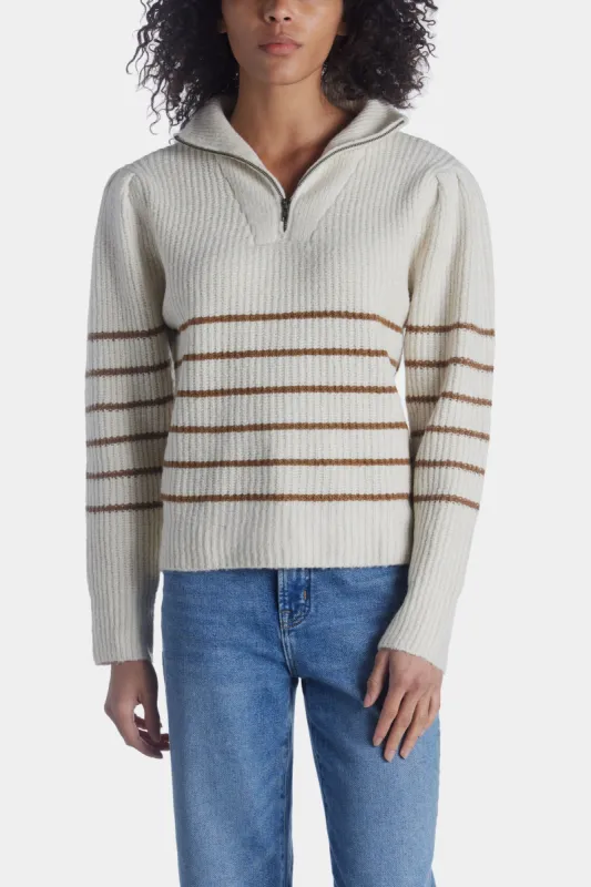 Quarter Zip Stripe Sweater sold by Lord & Taylor