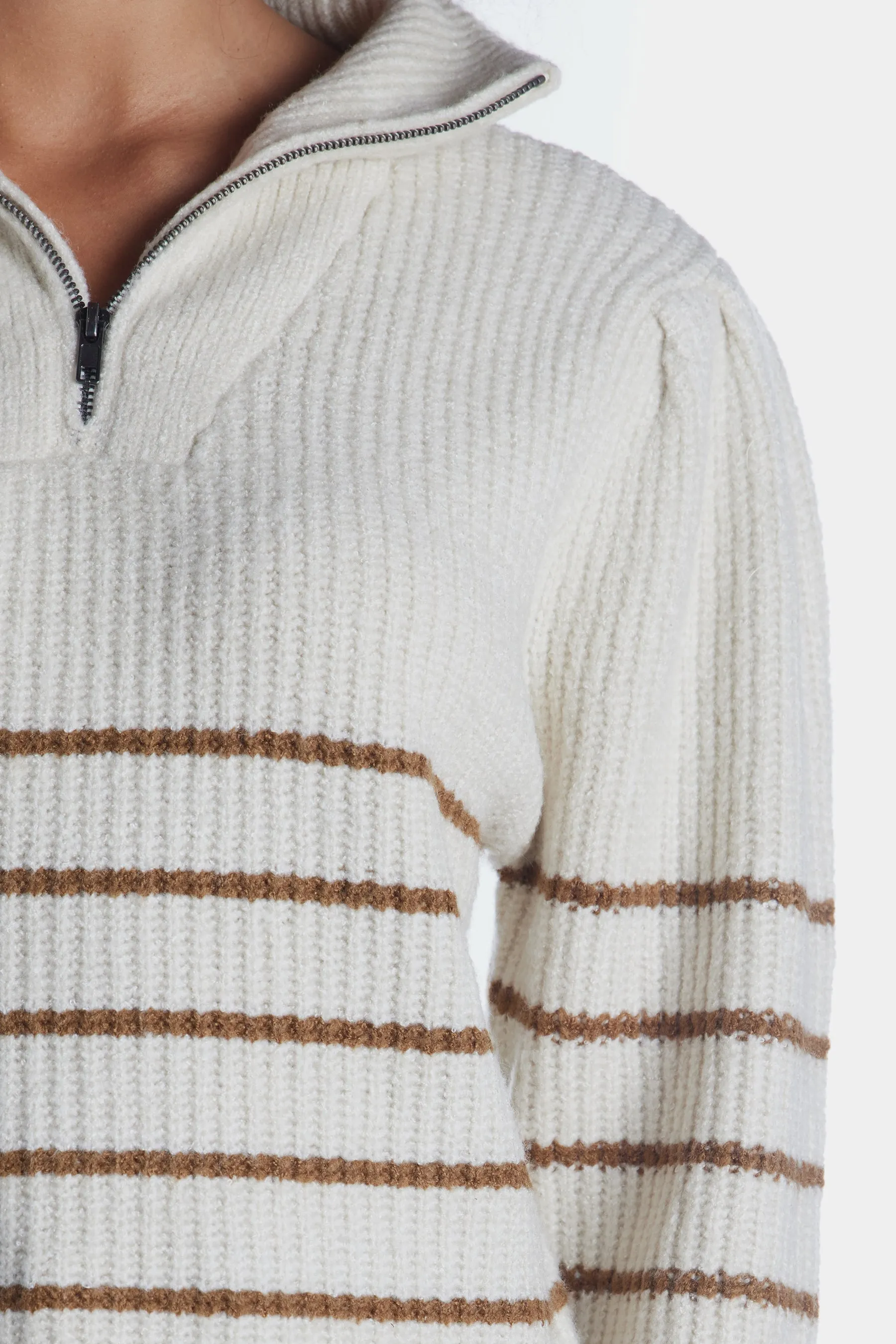 Quarter Zip Stripe Sweater sold by Lord & Taylor product image thumbnail 5
