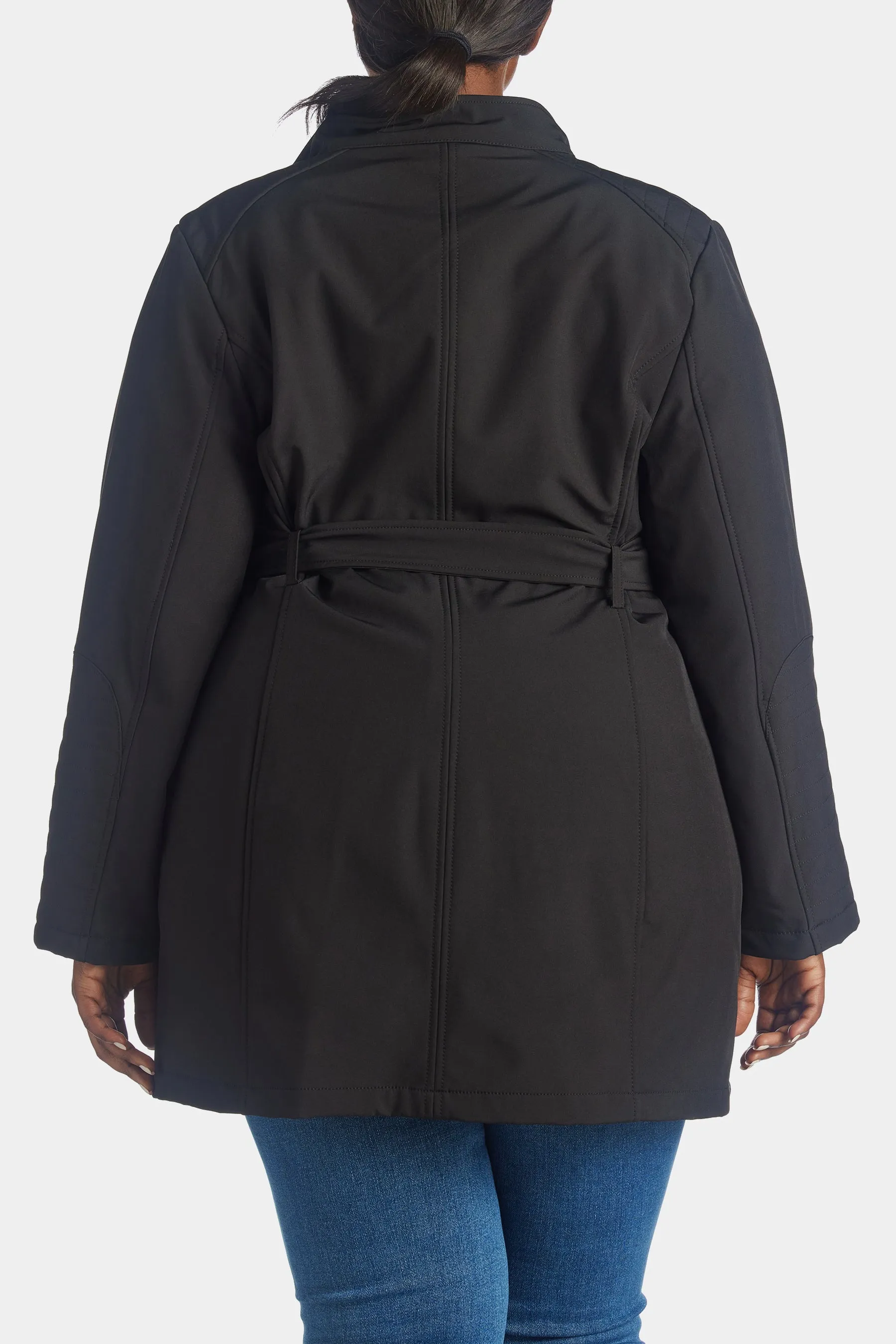 Asymmetrical Soft Shell Belted Trench sold by Lord & Taylor product image thumbnail 5