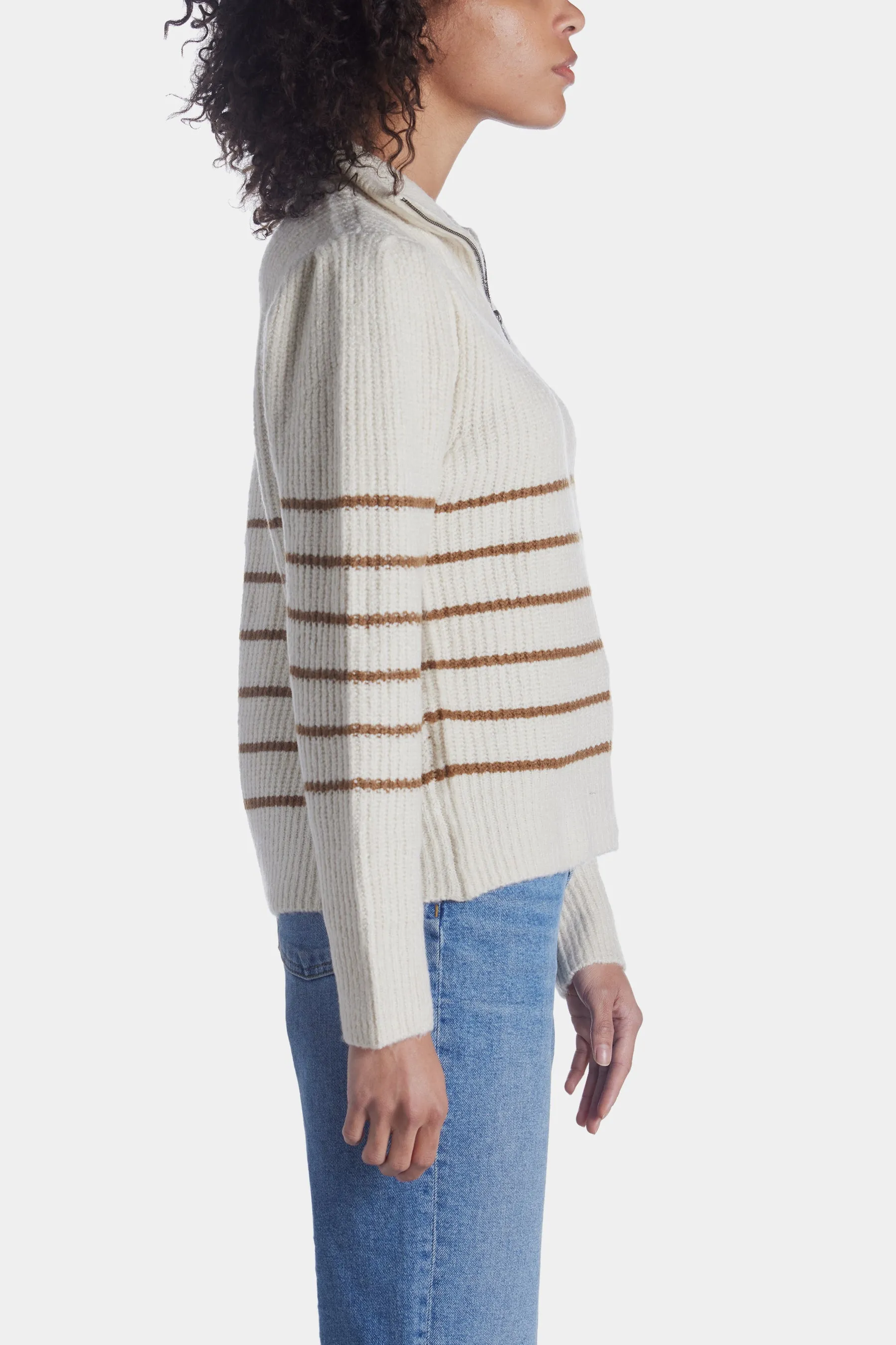 Quarter Zip Stripe Sweater sold by Lord & Taylor product image thumbnail 2